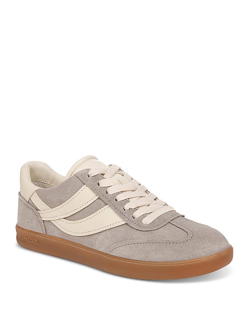 Womens Oasis Leather And Suede Sneaker, Milk/night Blue, Size 8 Vince Product Image