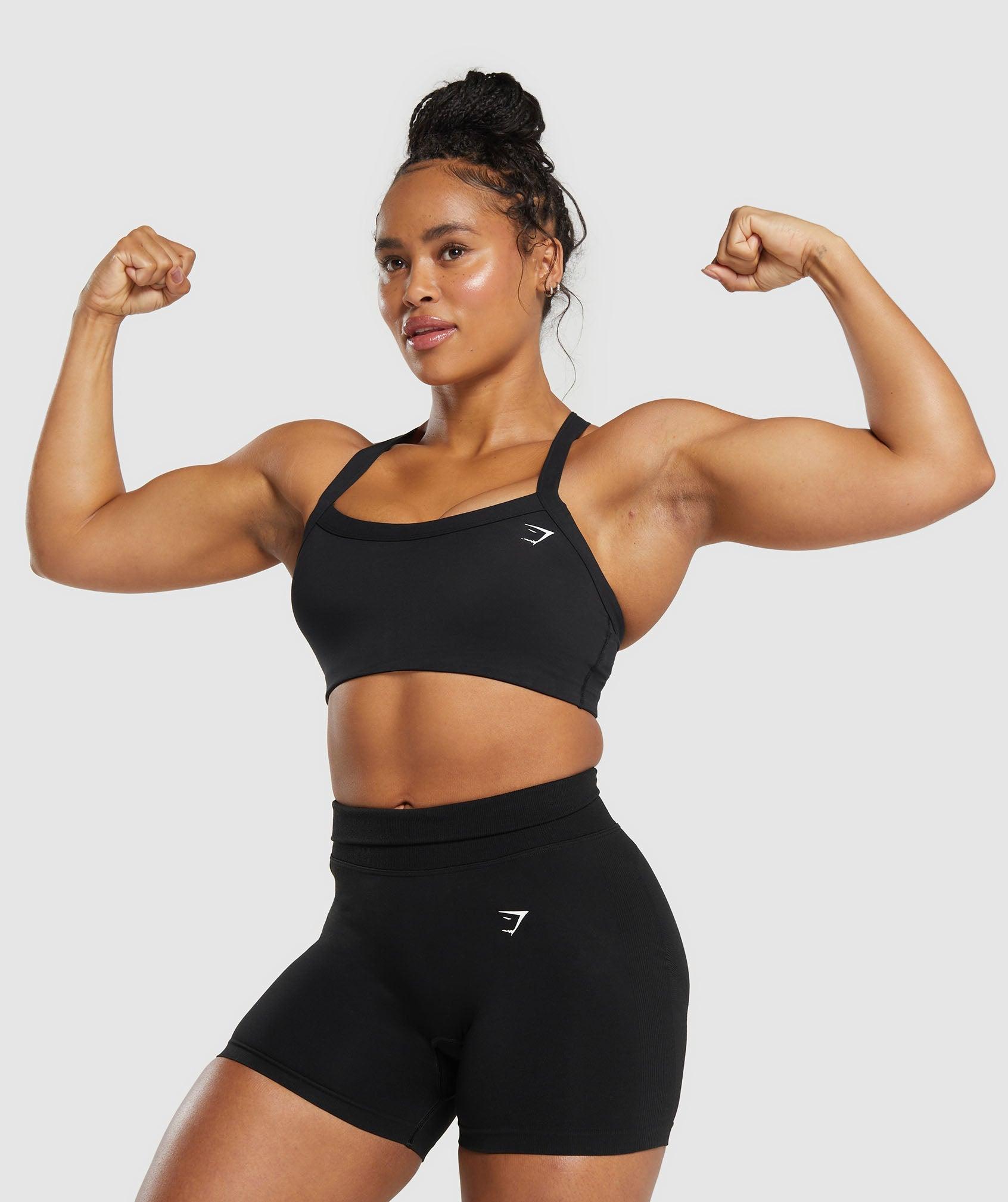 Gymshark Cotton Lifting Sports Bra - Black Female Product Image
