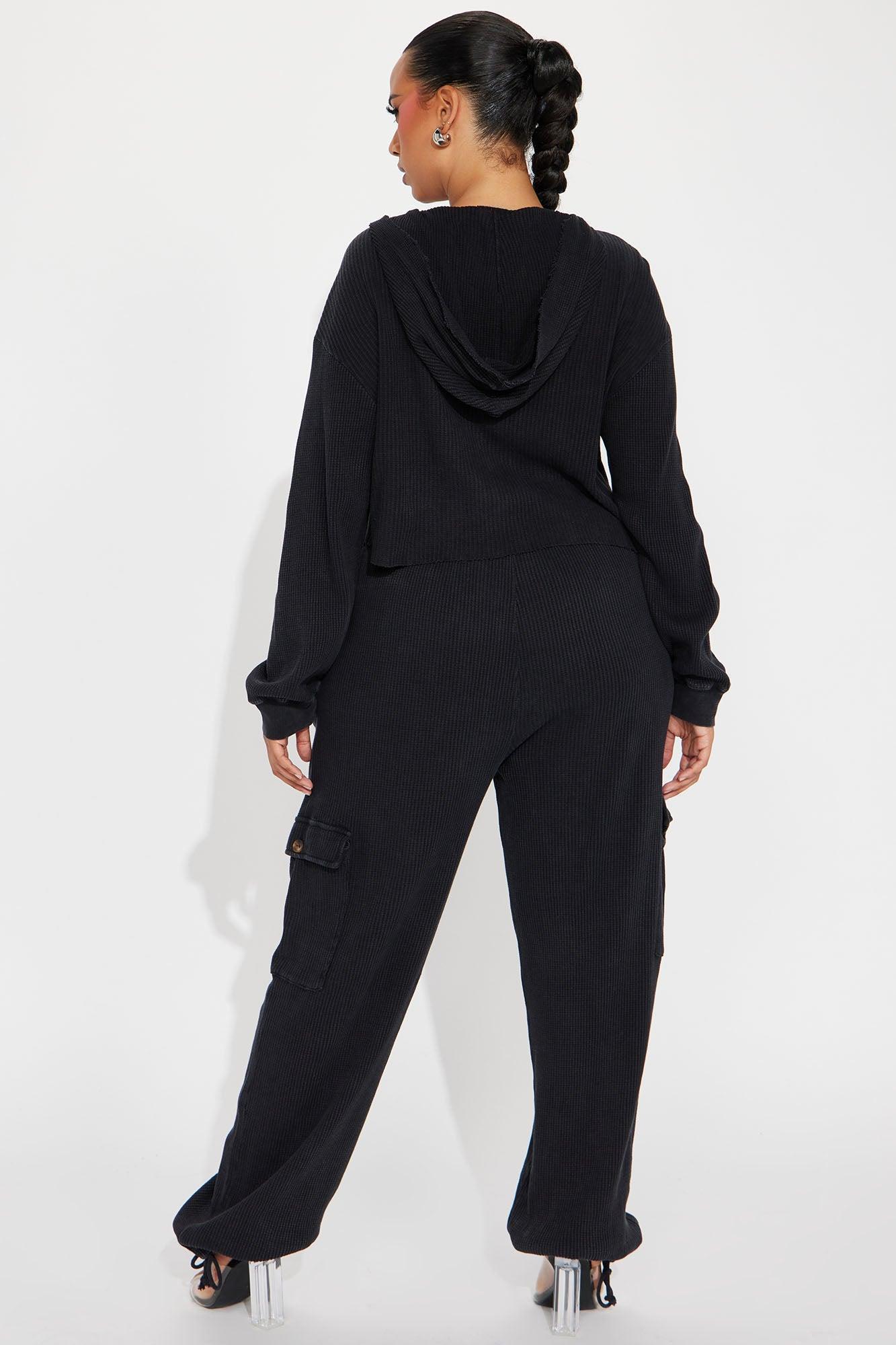 Blair Thermal Pant Set - Black Product Image