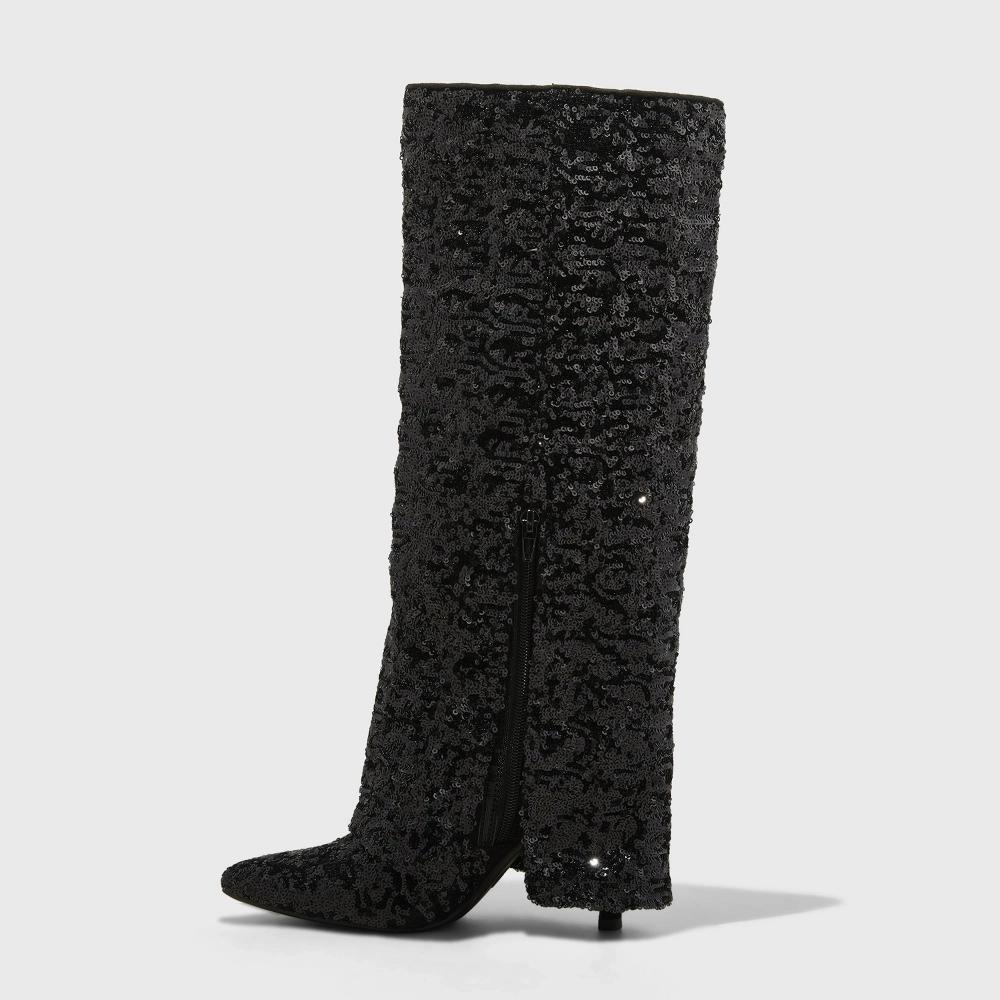 Womens Abba Sequin Foldover Tall Boots - A New Day 5.5 Product Image