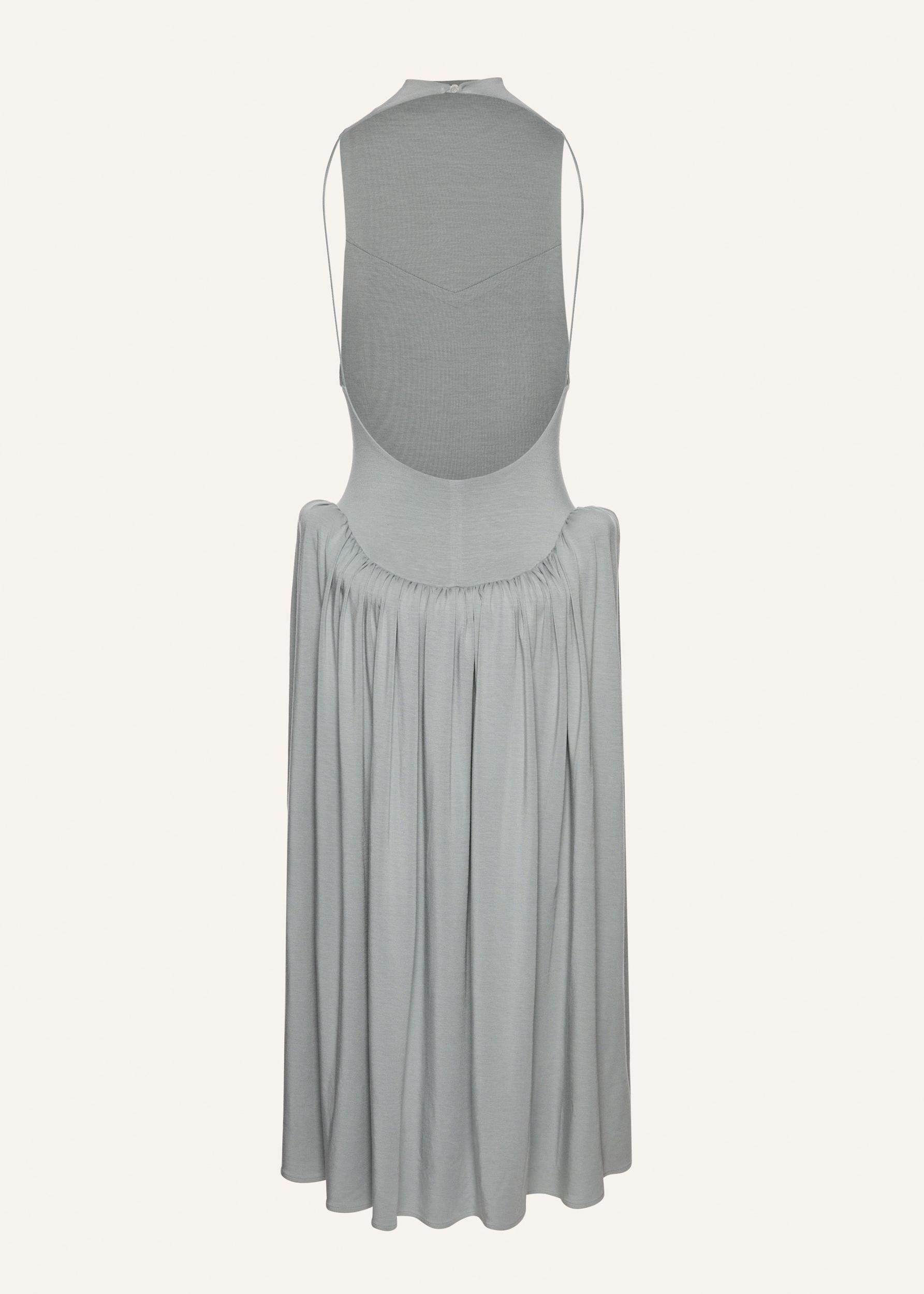 Open-back midi dress in grey Product Image