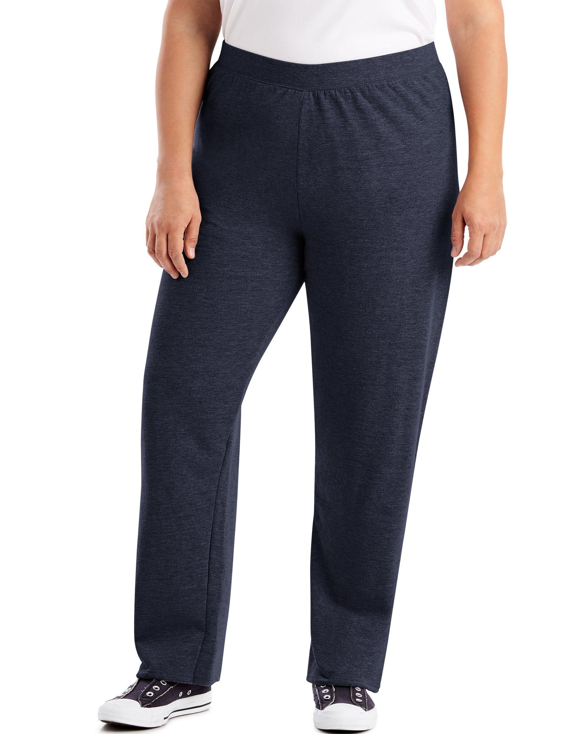 Hanes Just My Size EcoSmart Womens Fleece Sweatpants, Open Leg, 28.5 (Petite Plus ) Ebony 1X Product Image