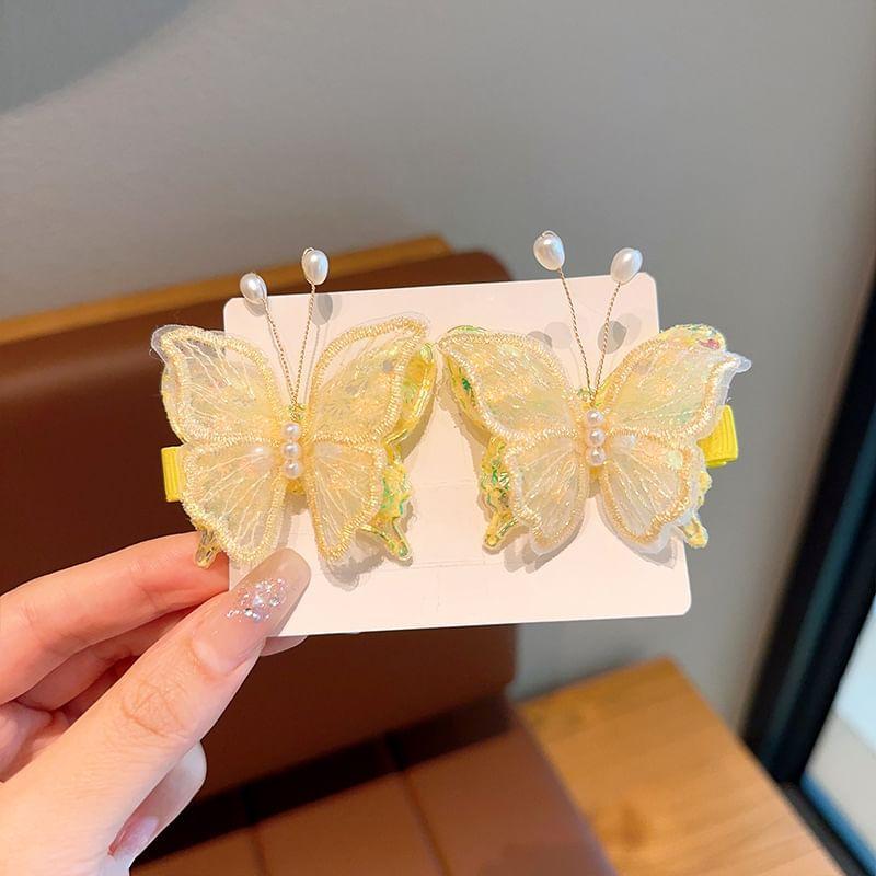 Mesh Butterfly Hair Clip Set Product Image