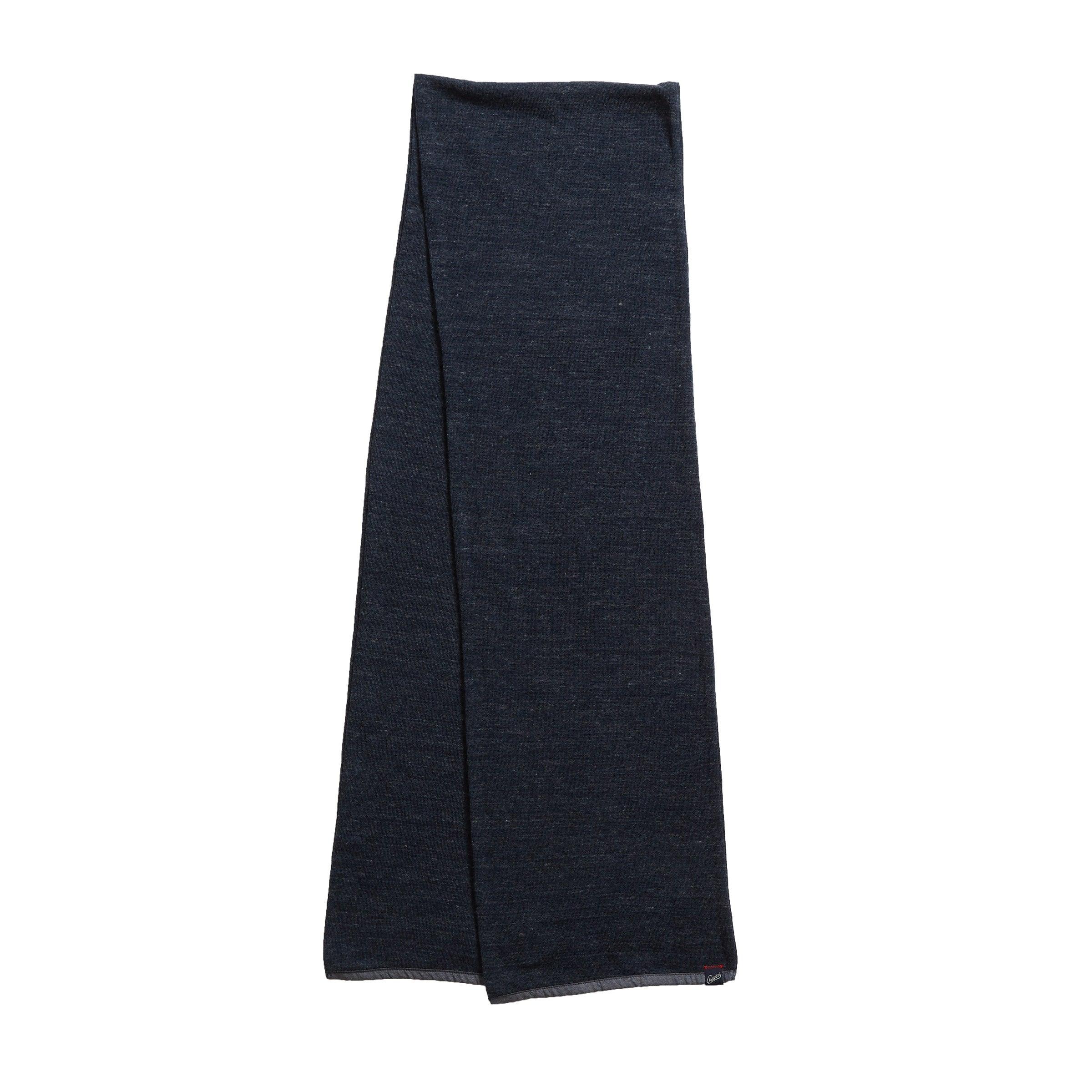 New Windsor Double Cloth Cotton Scarf - Navy Product Image