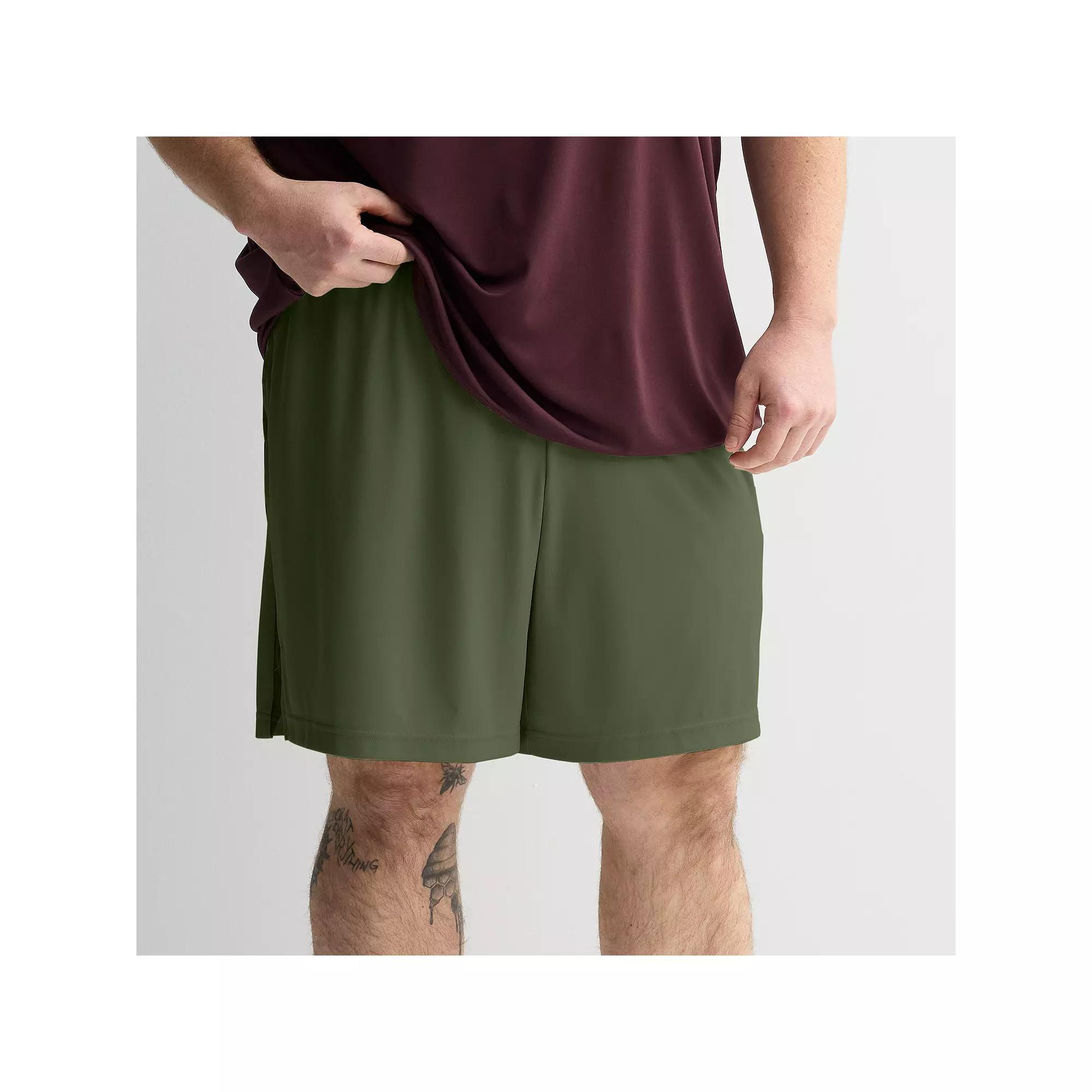 Big & Tall Tek Gear® Dry Tek Shorts, Men's, Size: XL Tall, Army Bottle Product Image