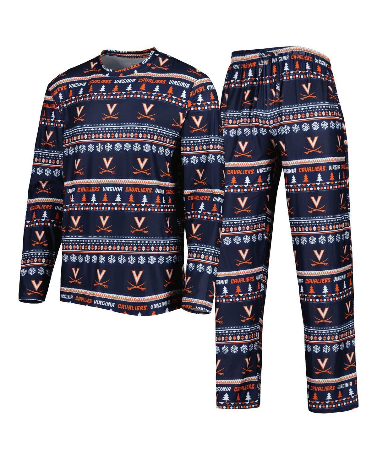 Mens Concepts Sport Virginia Cavaliers Swivel Long Sleeve T-Shirt & Pants Sleep Set Blue Product Image