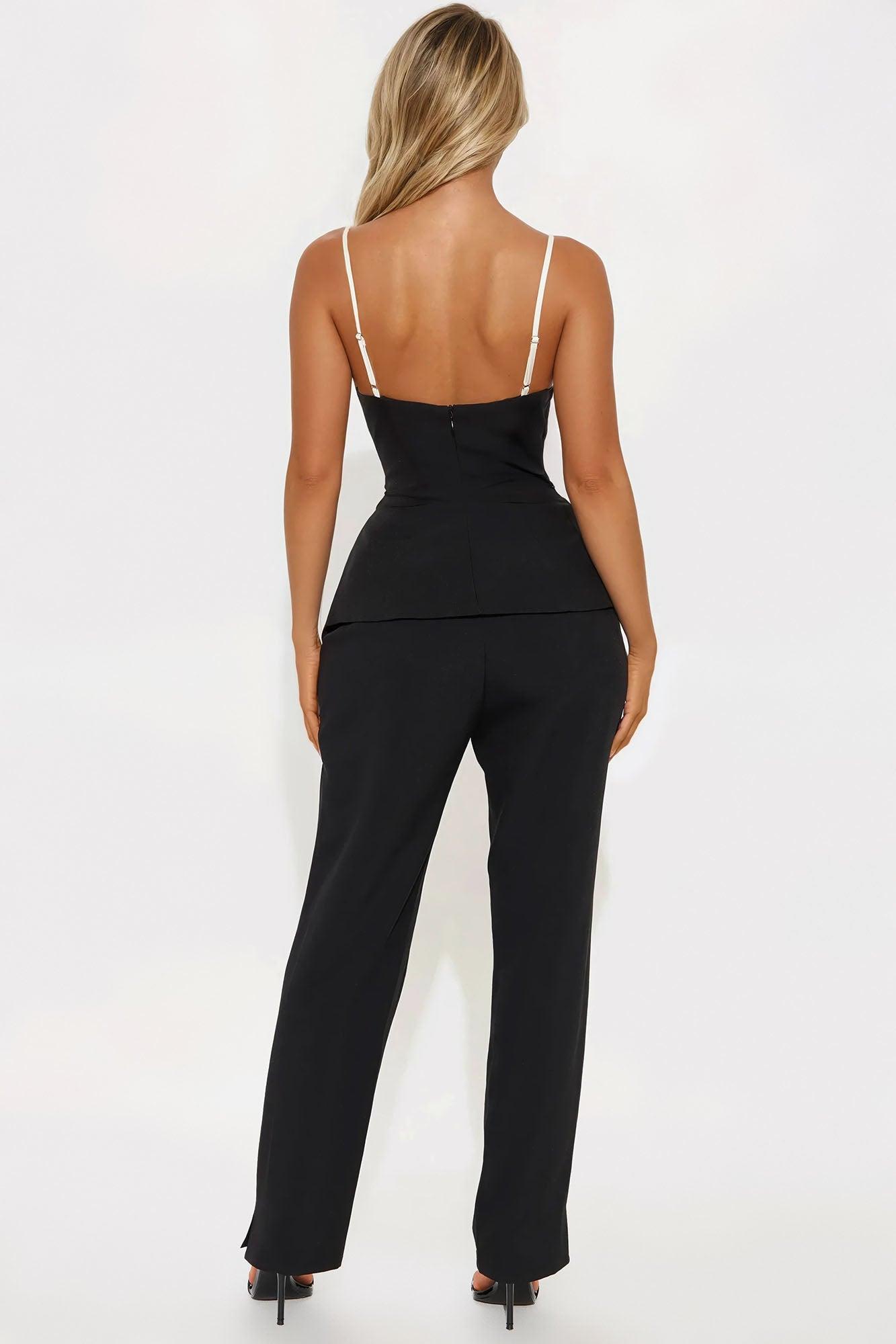 Back In Style Pant Set - Black Product Image
