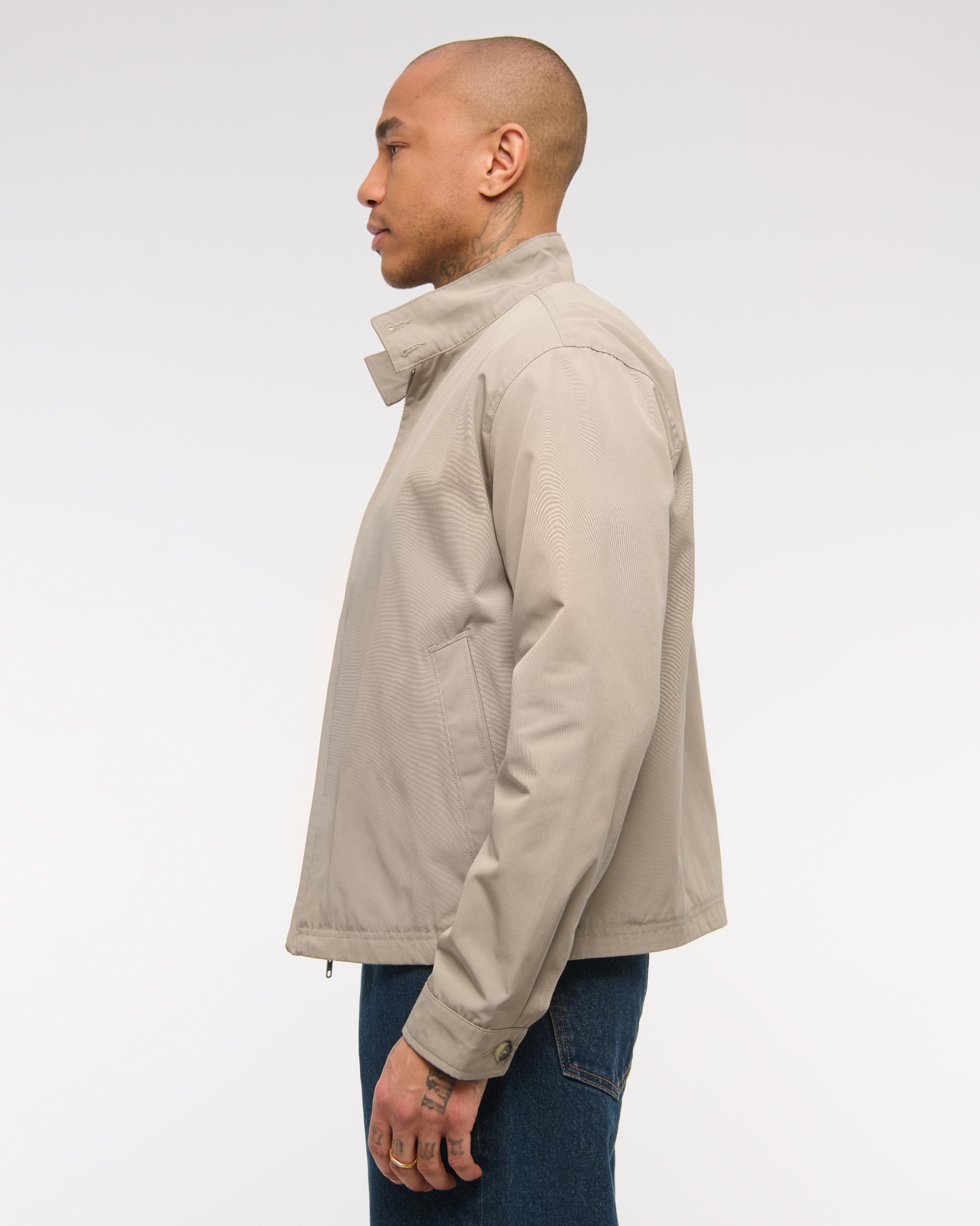 Cropped Mockneck Harrington Jacket Product Image
