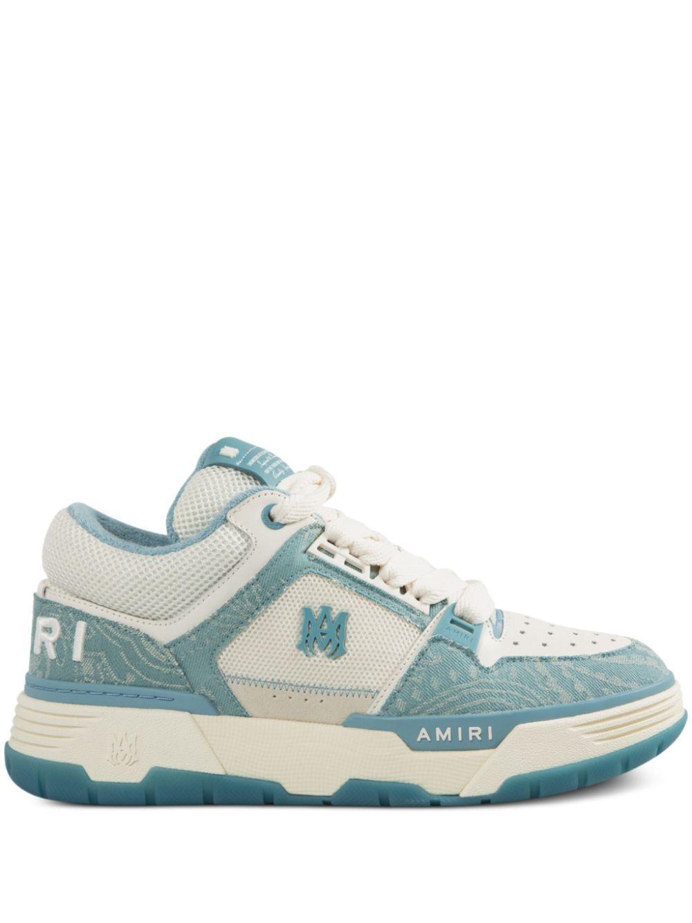 AMIRI Blue & Off-white Bandana Denim Ma-1 Sneakers In Multicolor Product Image