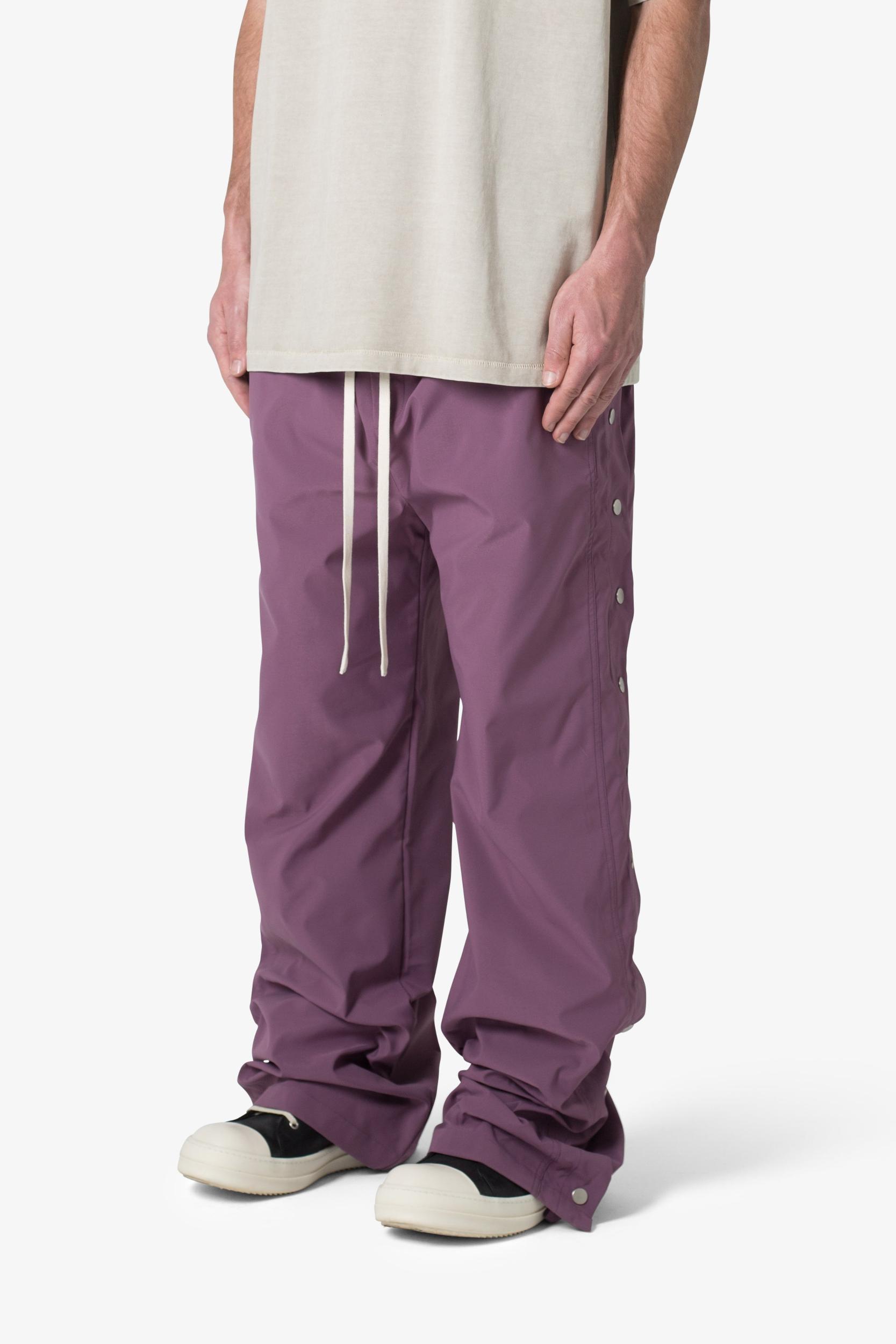 Side Snap Nylon Pants - Mauve Product Image