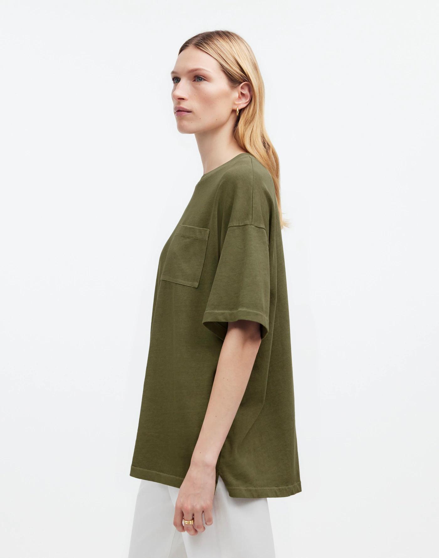 Garment-Dyed Oversized Pocket Tee Product Image