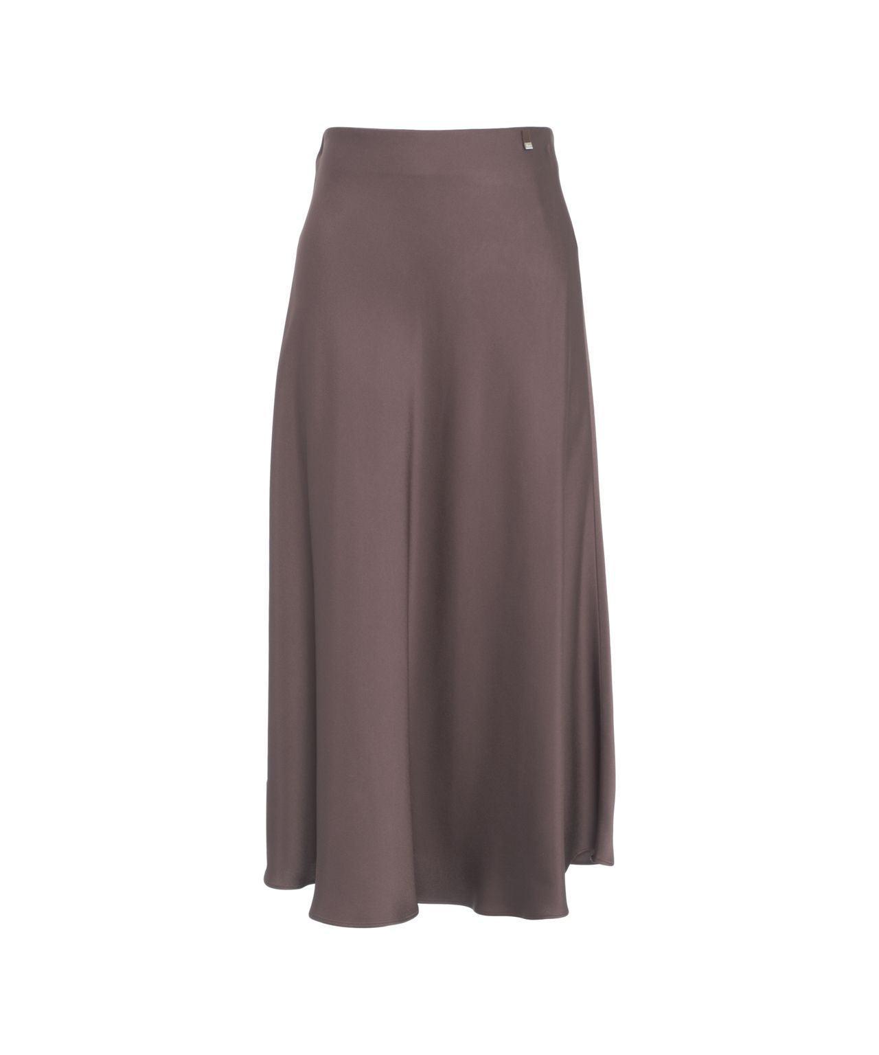 Satin midi skirt Product Image