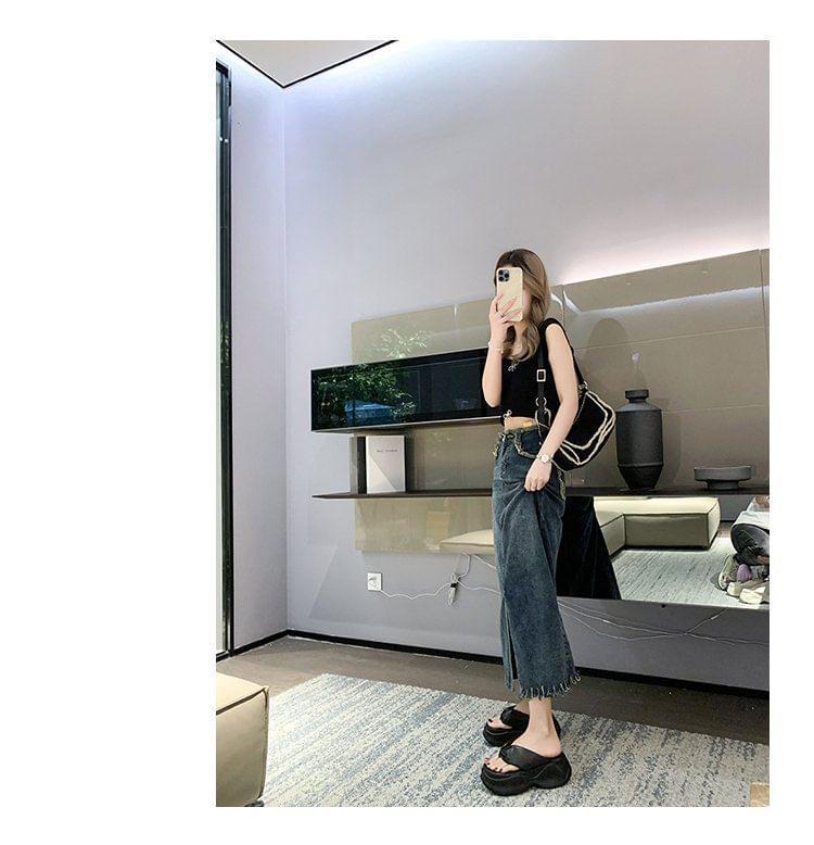 Platform Thong Slide Sandals Product Image