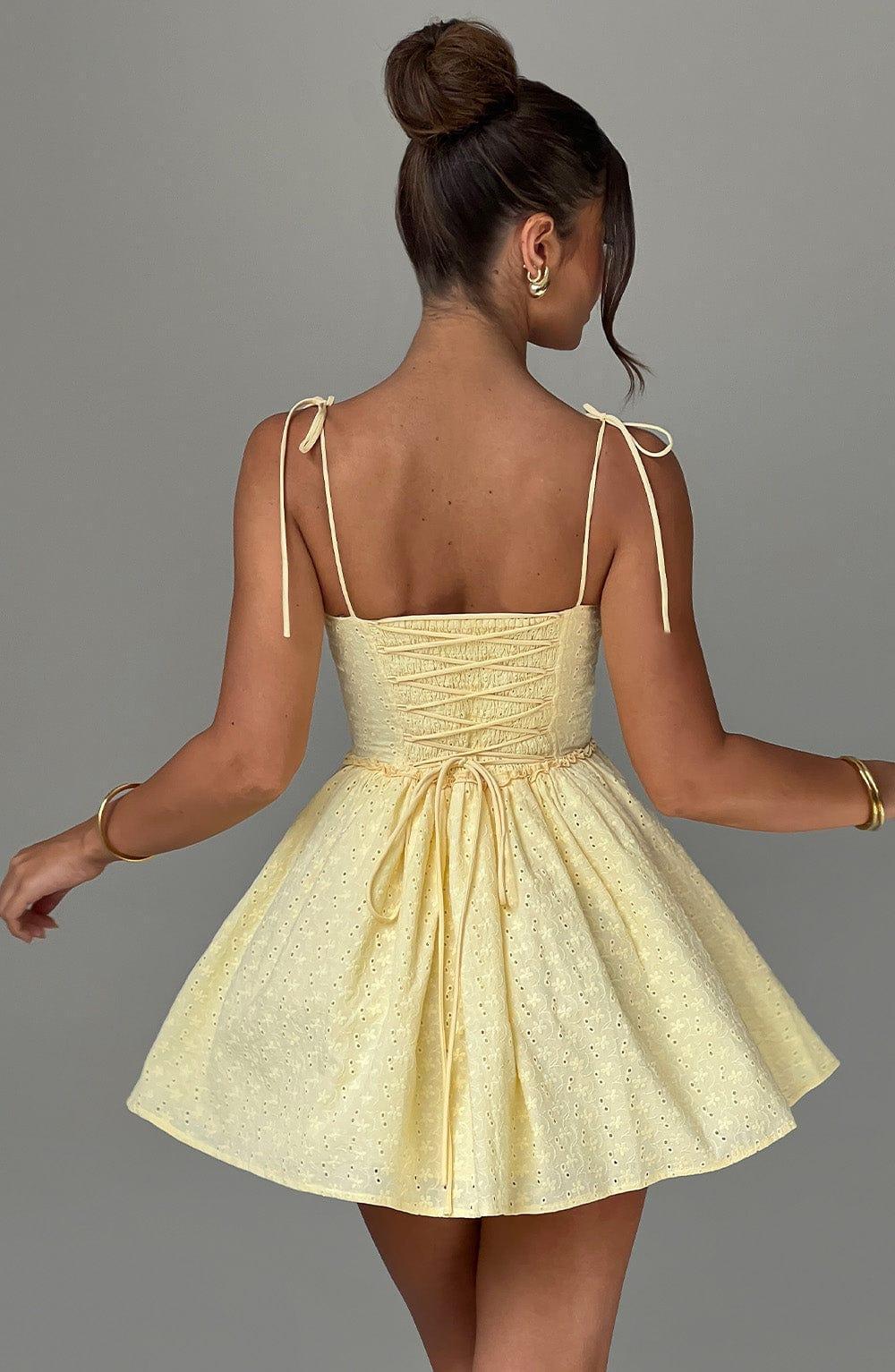 Phoebe Mini Dress - Lemon Product Image