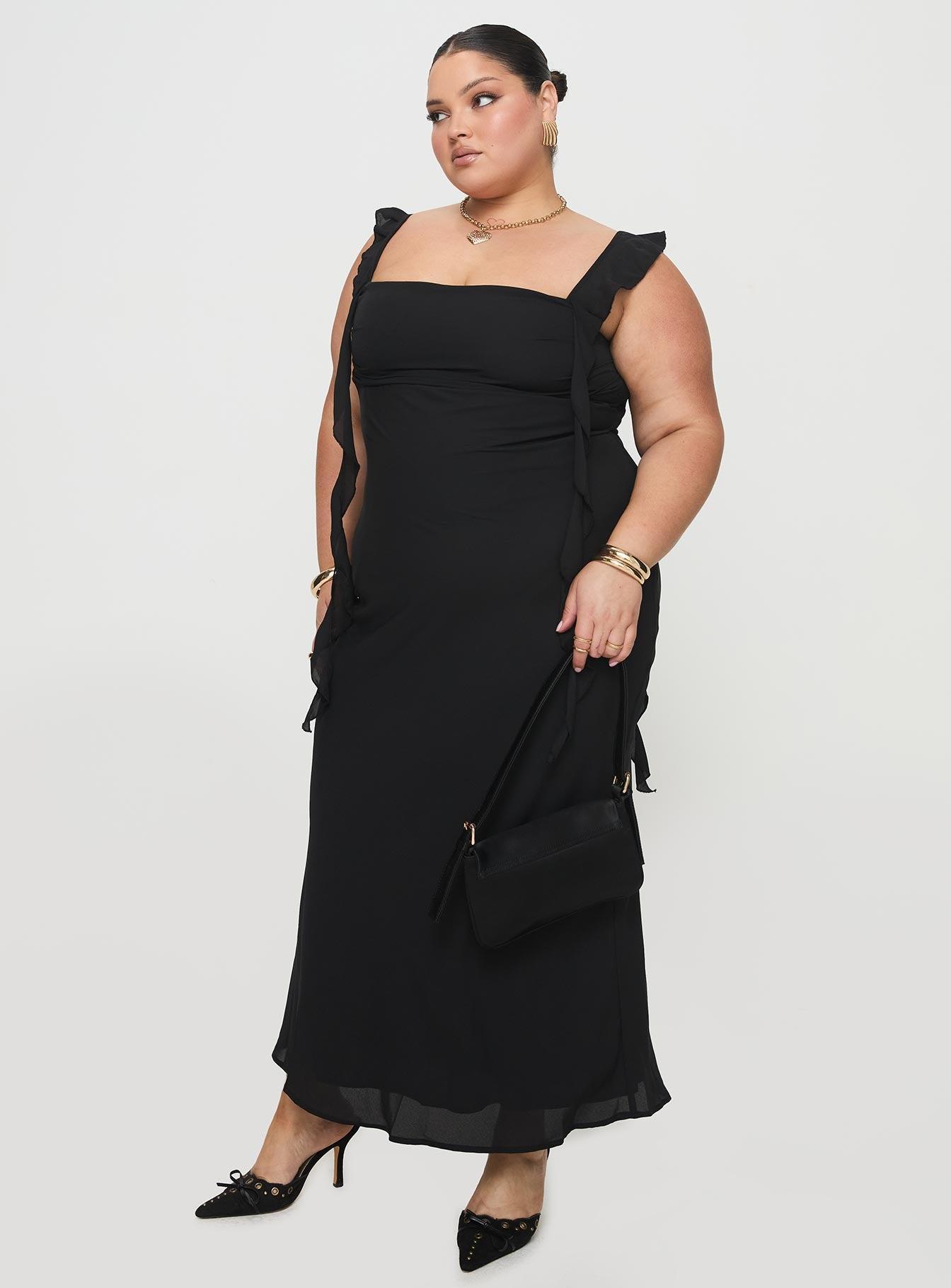 Lanai Maxi Dress Black Curve Product Image