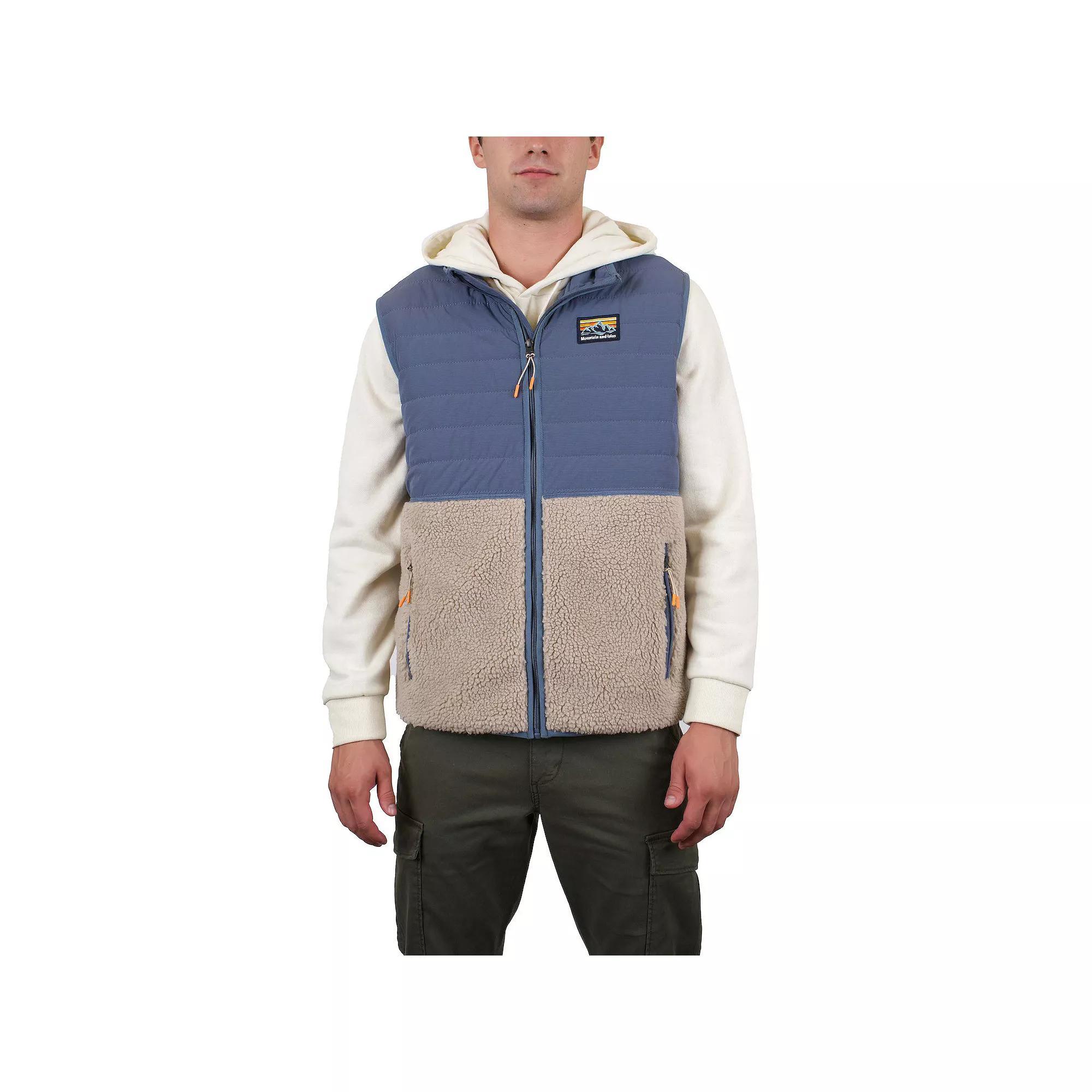 Men's Mountain and Isles Zip Front Vest, Size: Medium, Teak Silver Blue Product Image