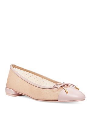 Sleek Bicolor Bow Ballerina Flats Product Image