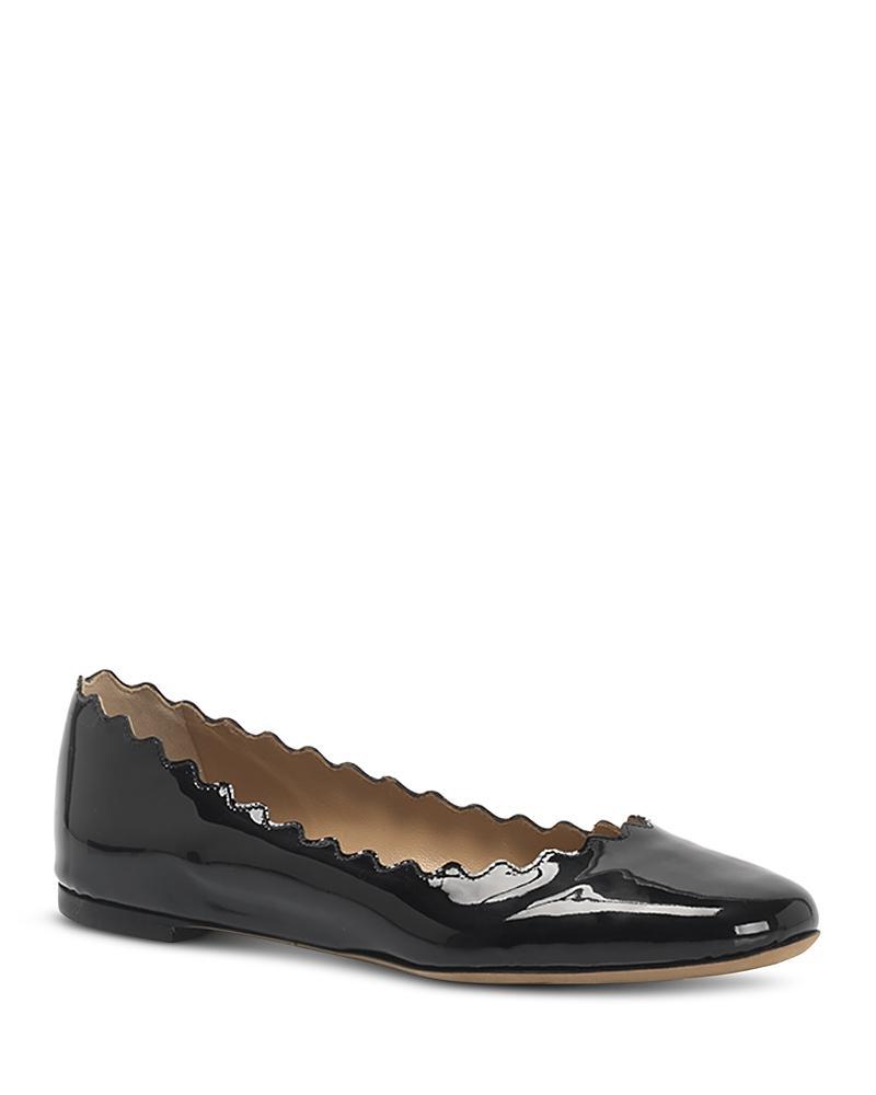 Lauren Scalloped Leather Ballet Flats Product Image