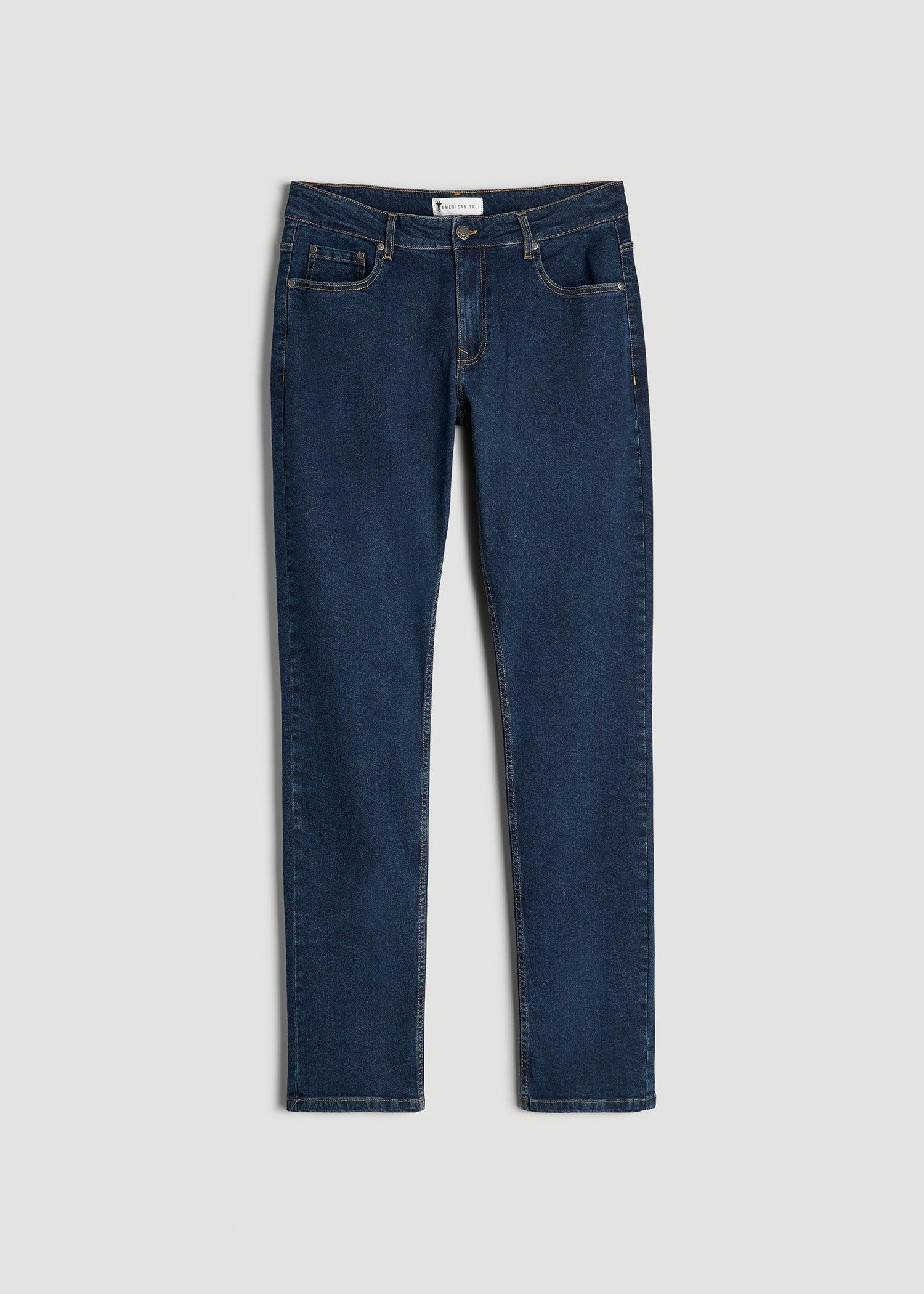 A.T. Basics Men's Carman Tapered fit Jeans for Tall Men in Charged Blue Male Product Image