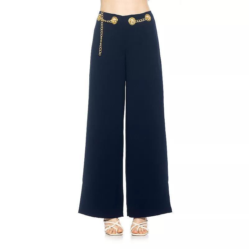 Womens ALEXIA ADMOR Cassie Wide Leg Mid Rise Pants Product Image