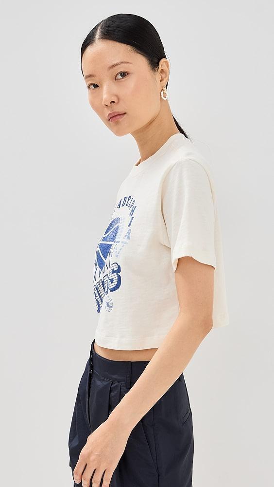 Junk Food 76ers Short Sleeve Mock Neck Crop Tee | Shopbop Product Image