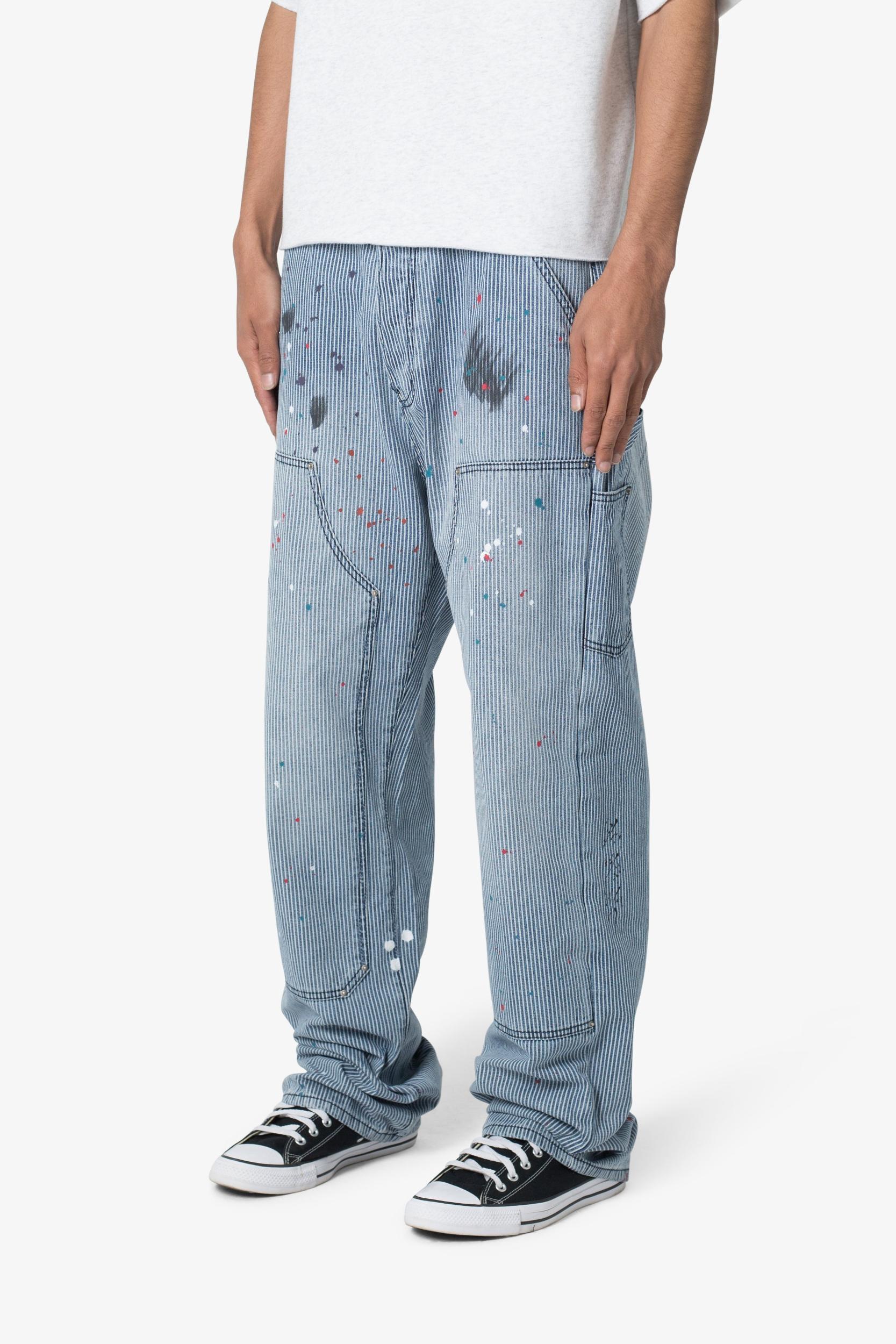 Ultra Baggy Jacquard Carpenter Pants - Grey Product Image