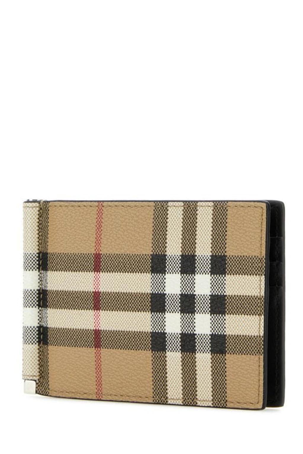 BURBERRY Men Printed Canvas Cardholder In Multicolor Product Image