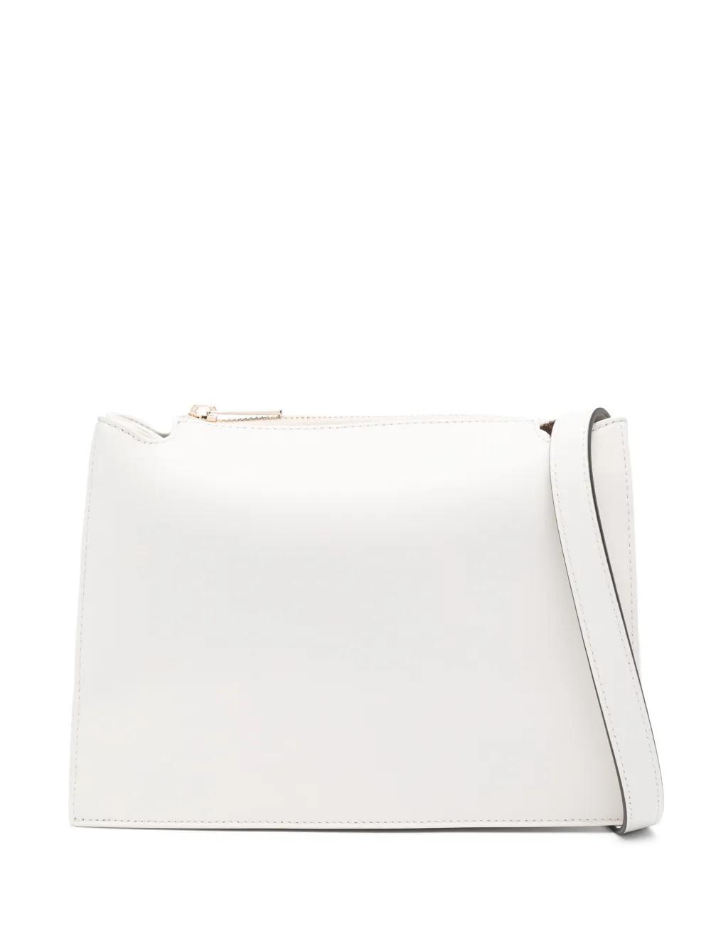 FURLA Nuvola Leather Shoulder Bag In White Product Image