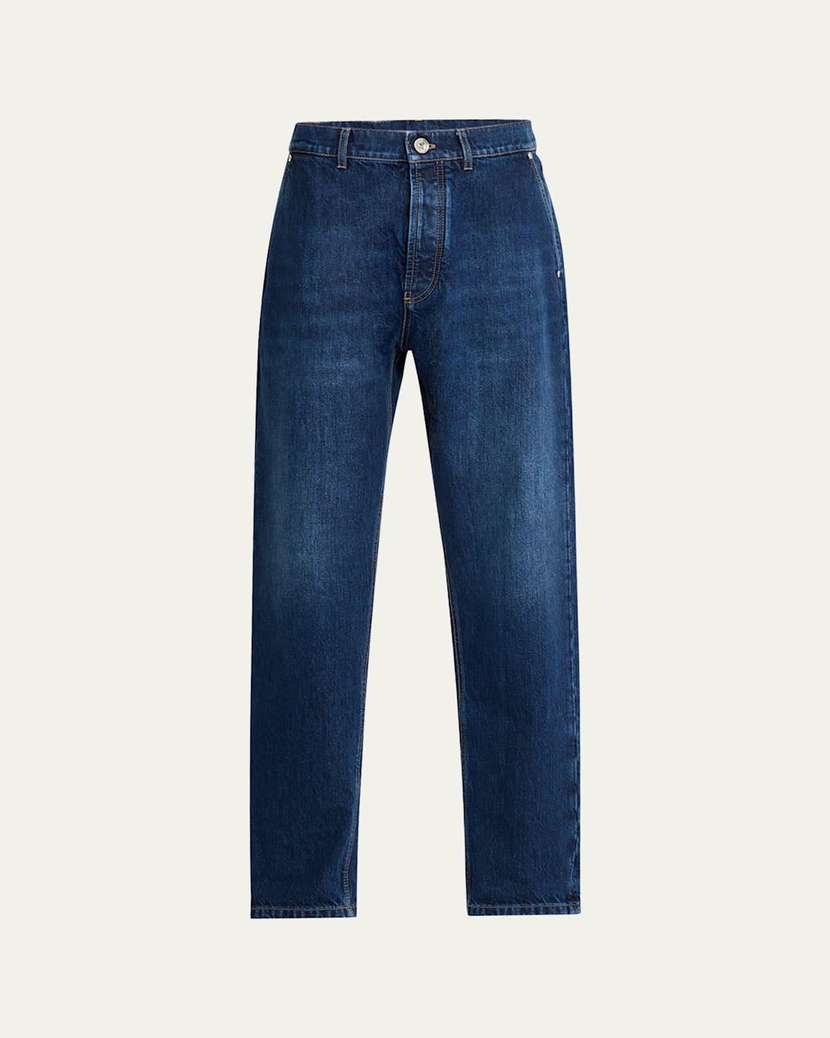 Mens Iconic Fit Dark-Wash Jeans Product Image