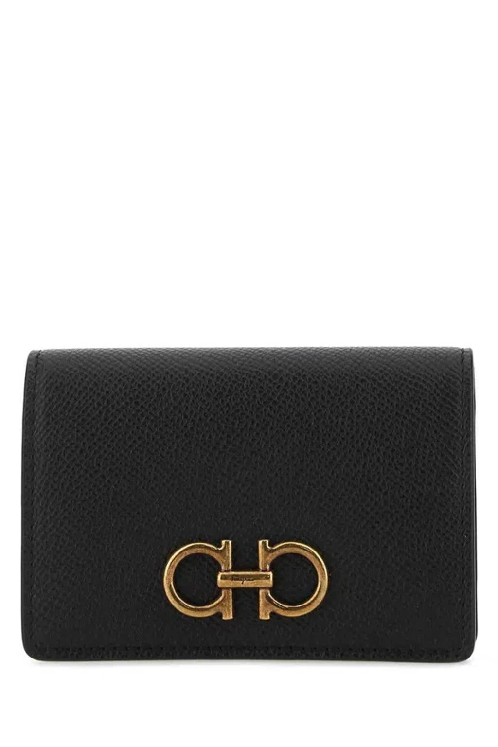 FERRAGAMO Logo-plaque Wallet In Black Product Image