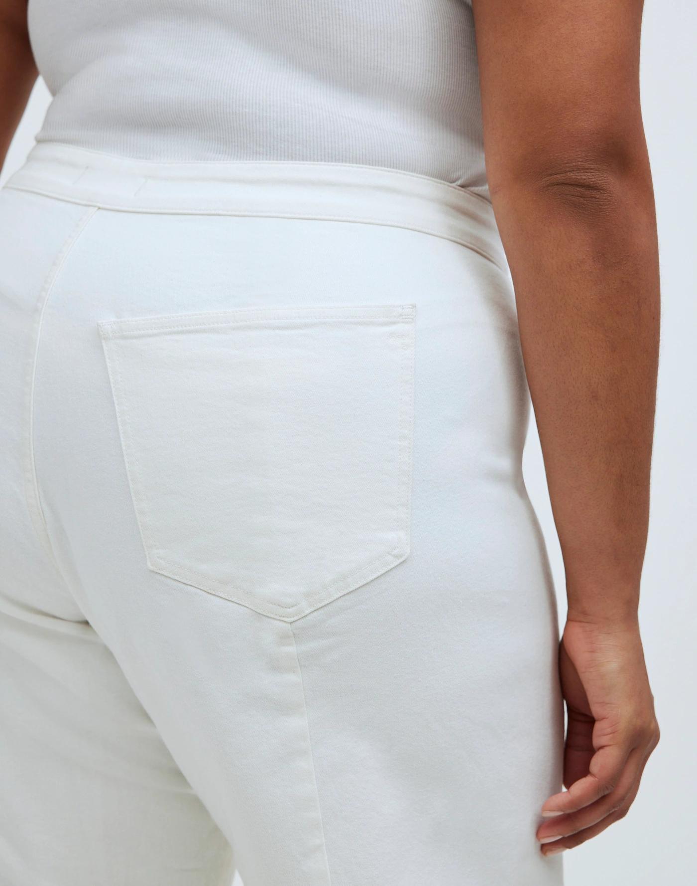 The Plus Curvy Emmett Wide-Leg Jean in Tile White: Welt Pocket Edition Product Image