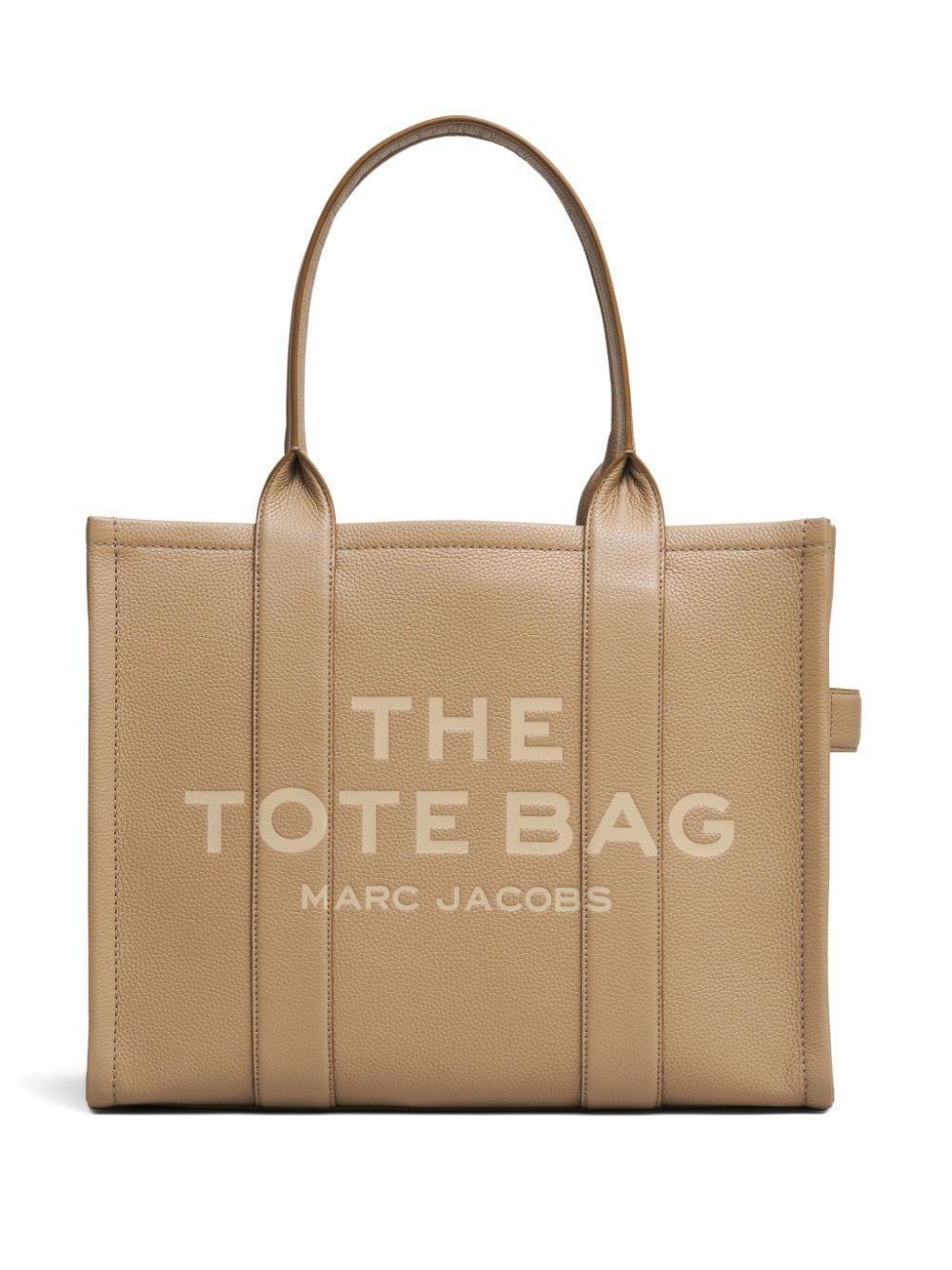 MARC JACOBS The Leather Large Tote Bag In Brown Product Image