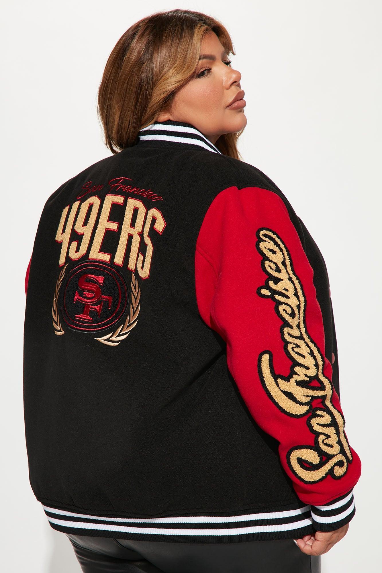 49ers Letterman Jacket - Black/Red Female Product Image