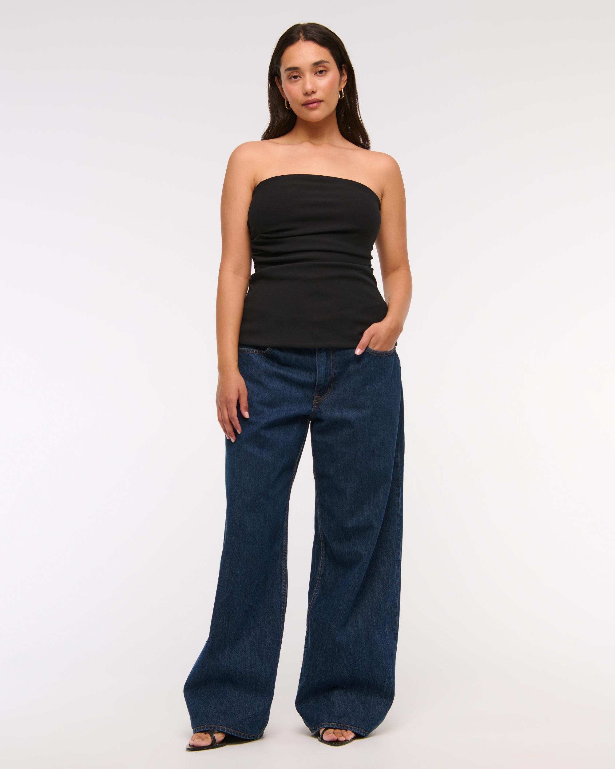Strapless Side Ruched Top Product Image