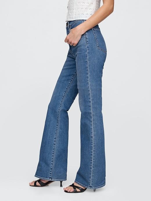 High Rise Braided '70s Flare Jeans Product Image