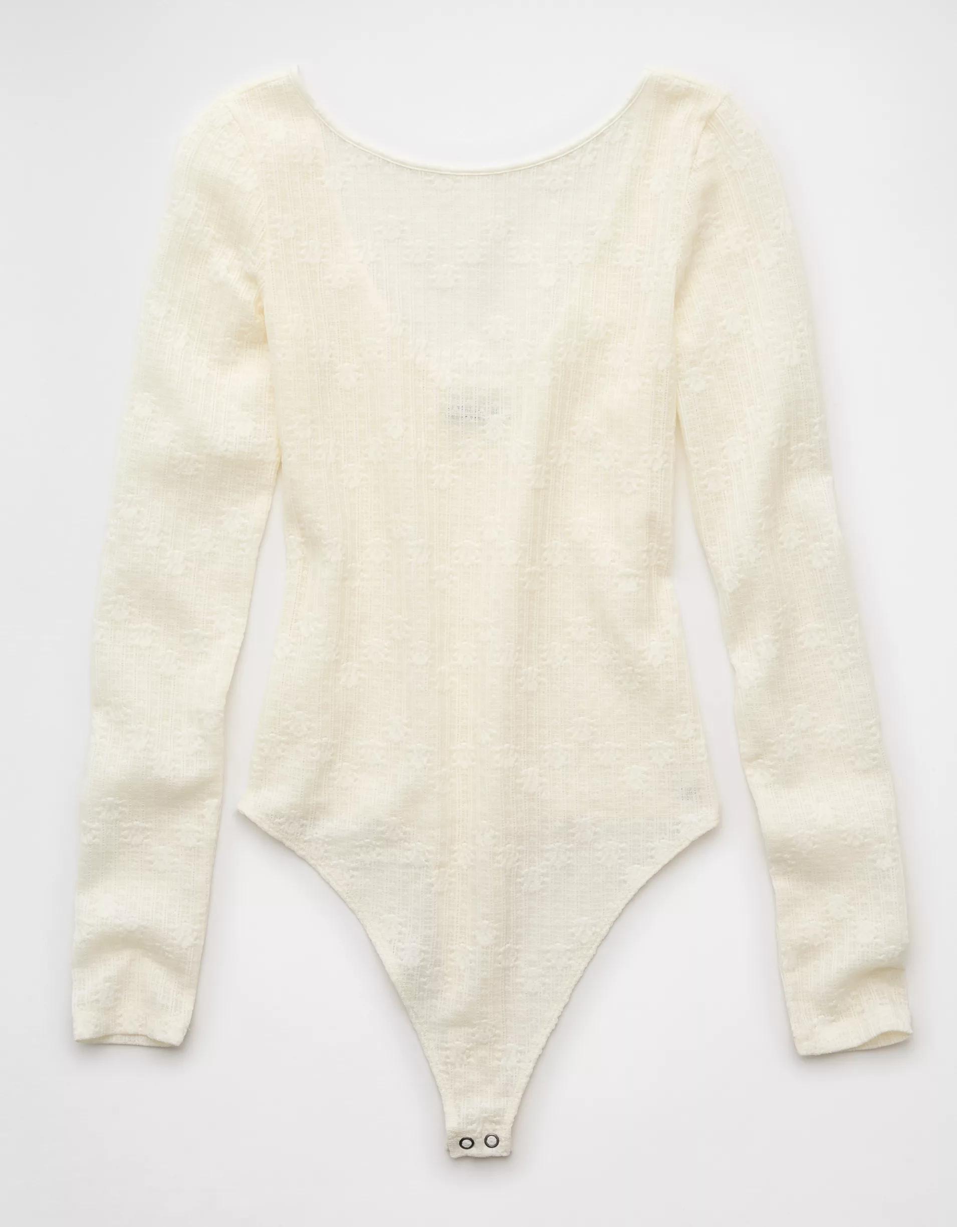 AE Long-Sleeve Lace Bodysuit Product Image