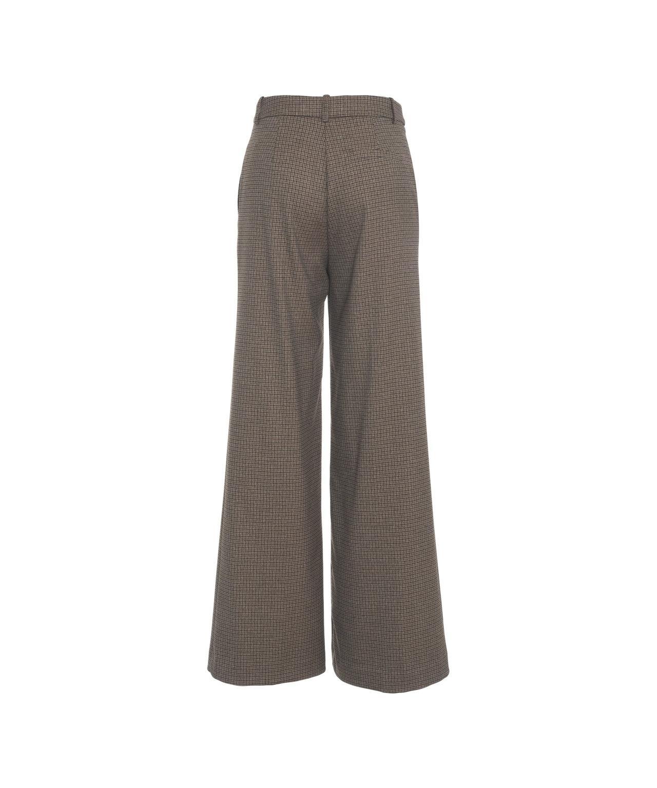 Flared pants with check pattern Product Image