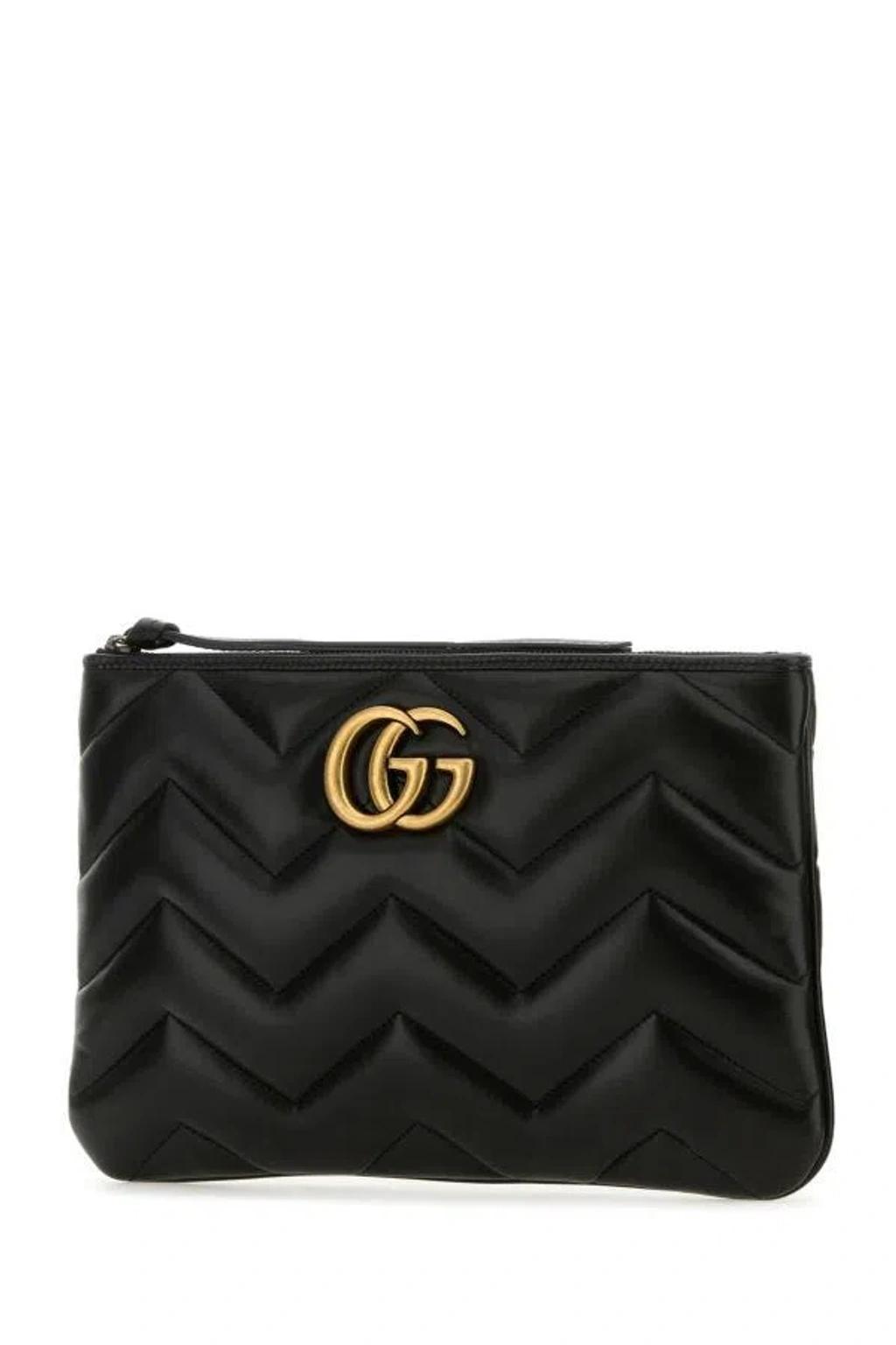 GUCCI Black Gg Marmont Clutch Product Image