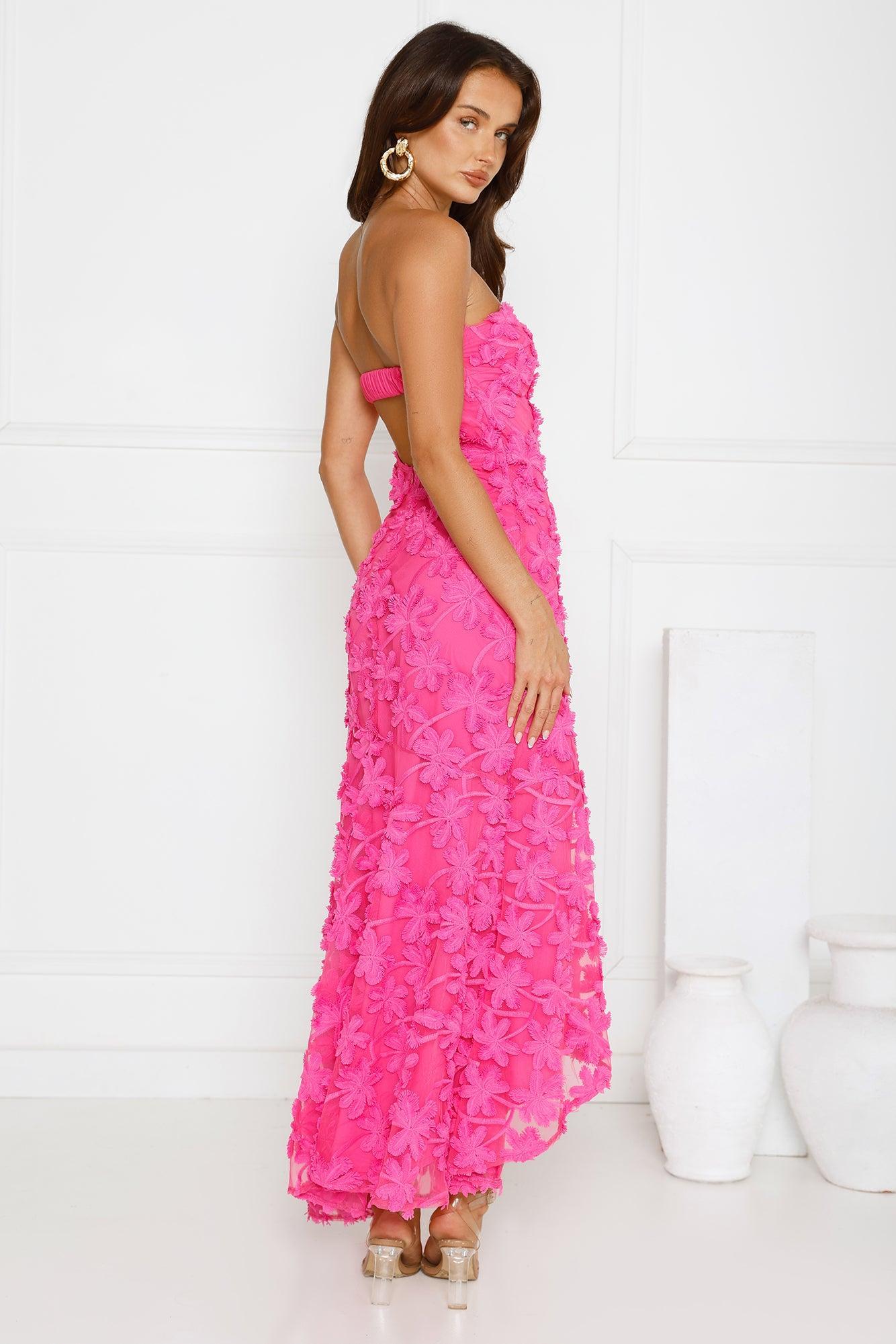 Urban Petal Strapless Maxi Dress Pink Product Image