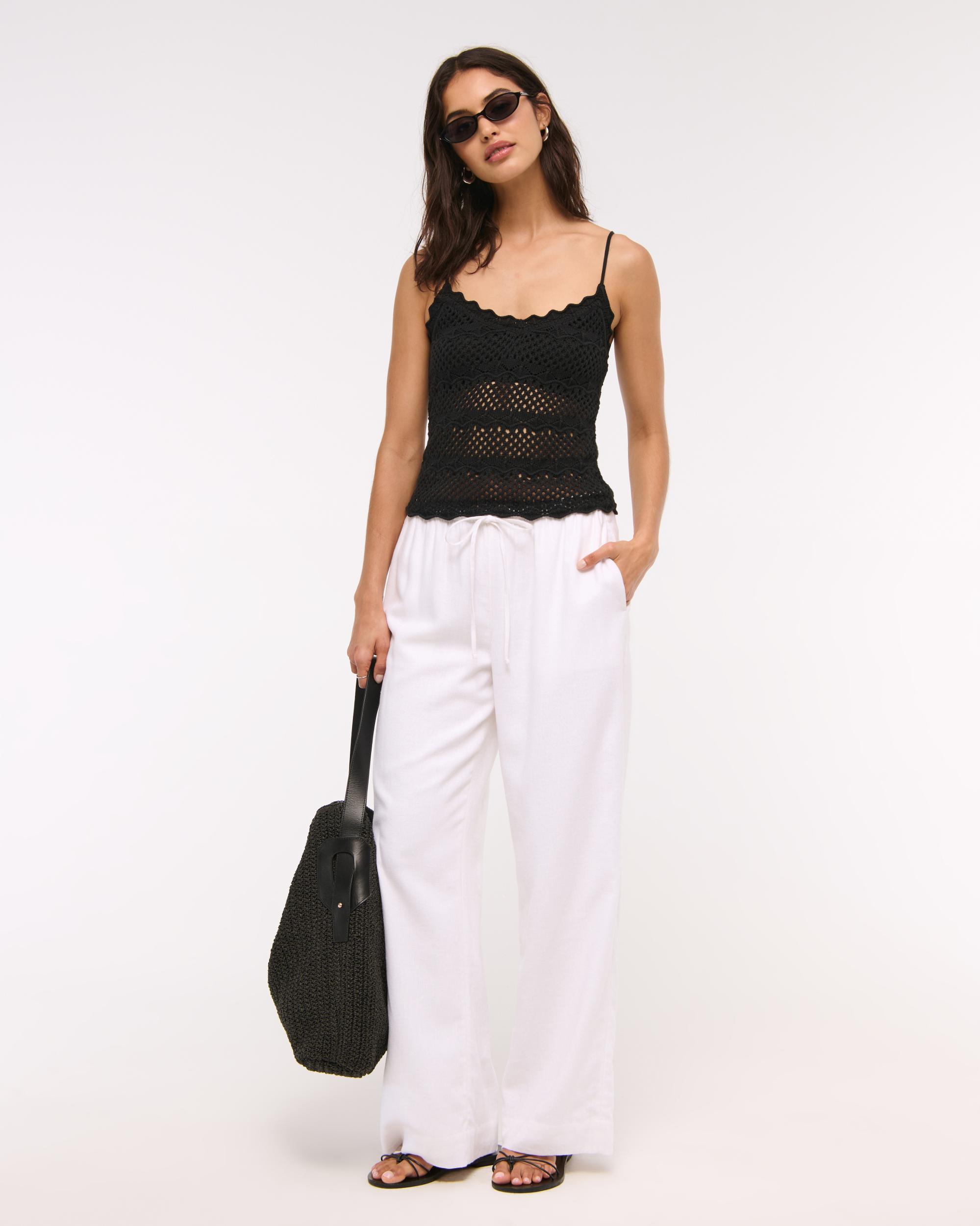 Crochet-Style V-Neck Cami Product Image