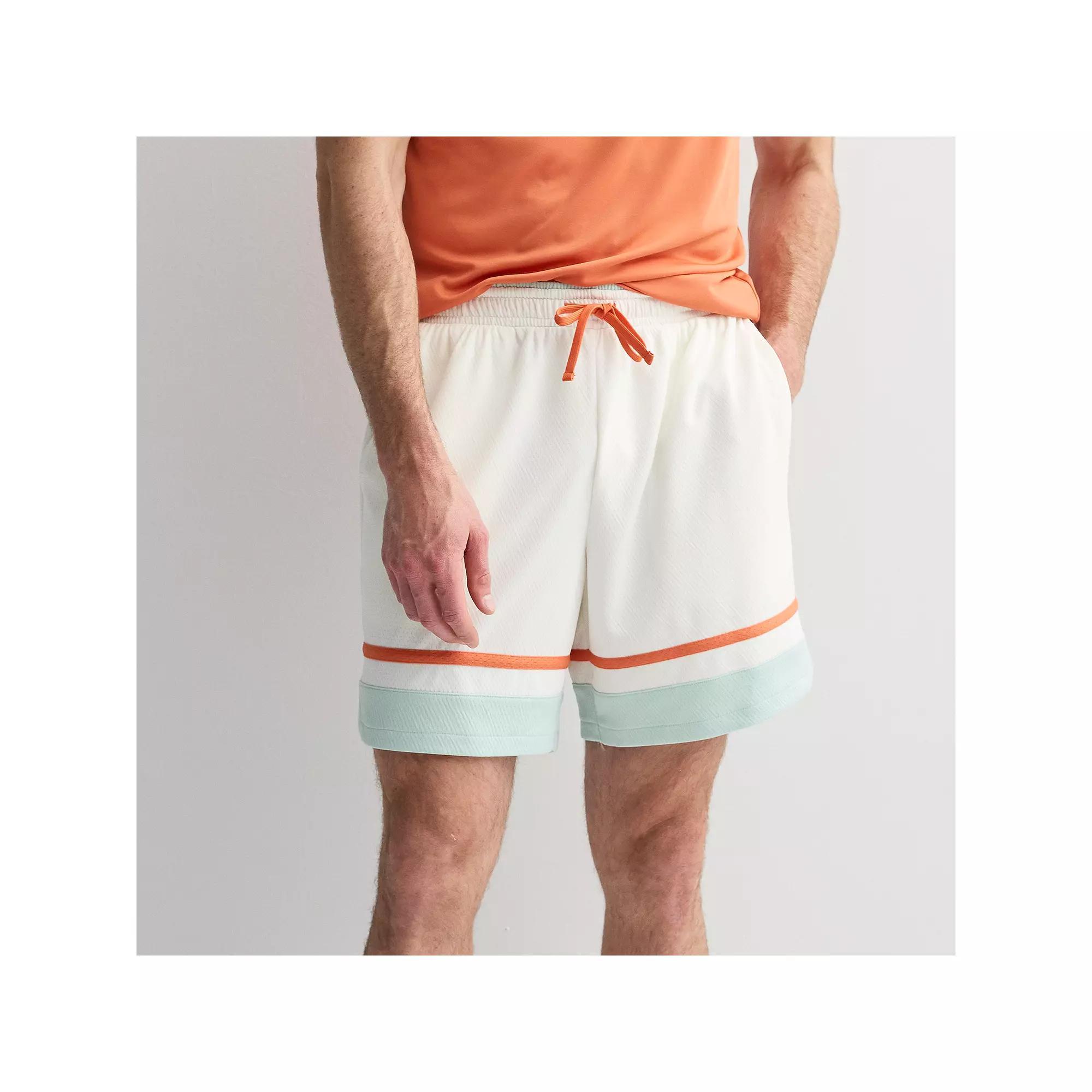 Men's Tek Gear® Retro 8 in. Basketball Shorts, Size: Large, Ivory Mint Product Image