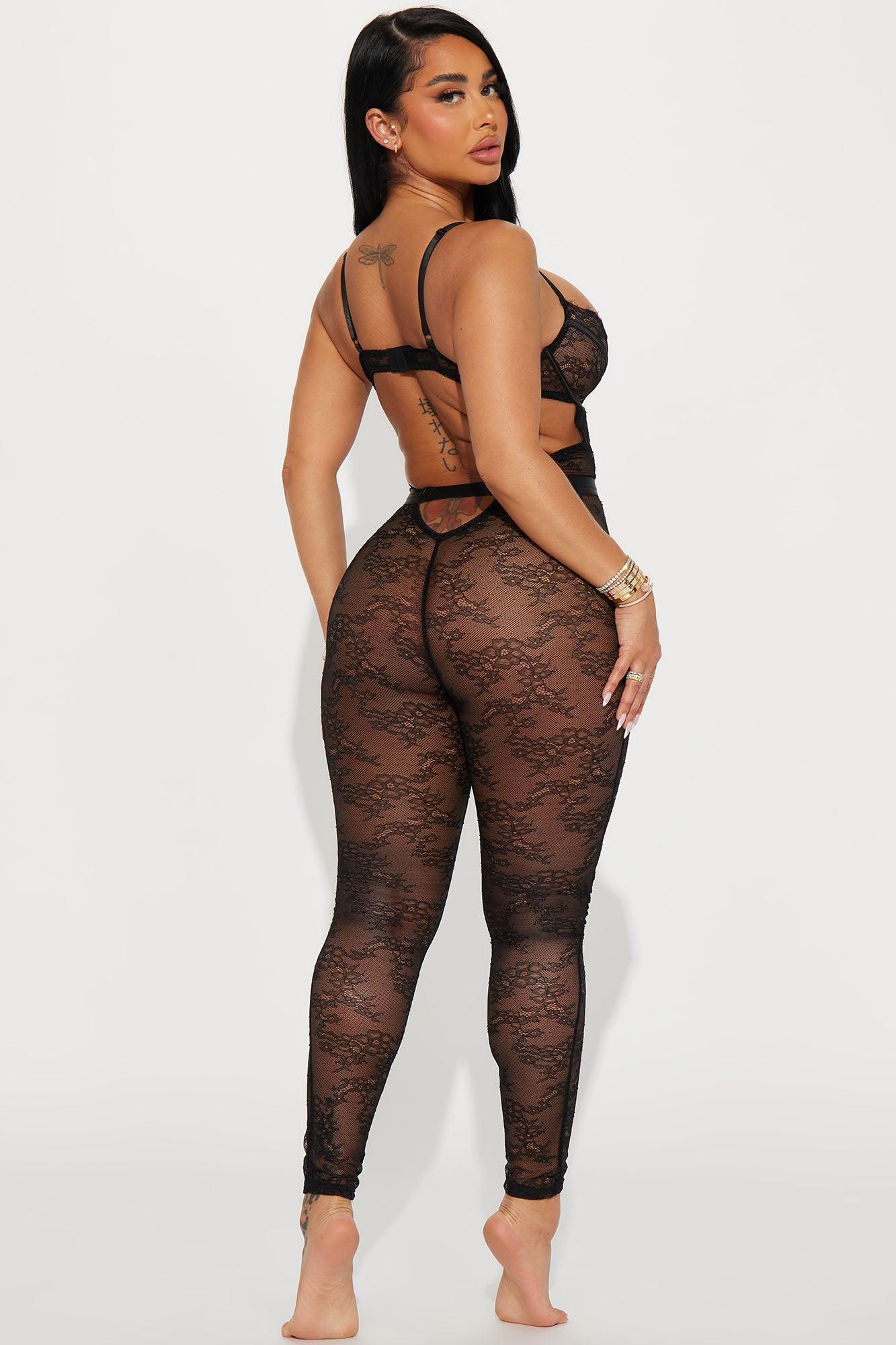 Sexy But Sweet Lace Bodystocking - Black Product Image