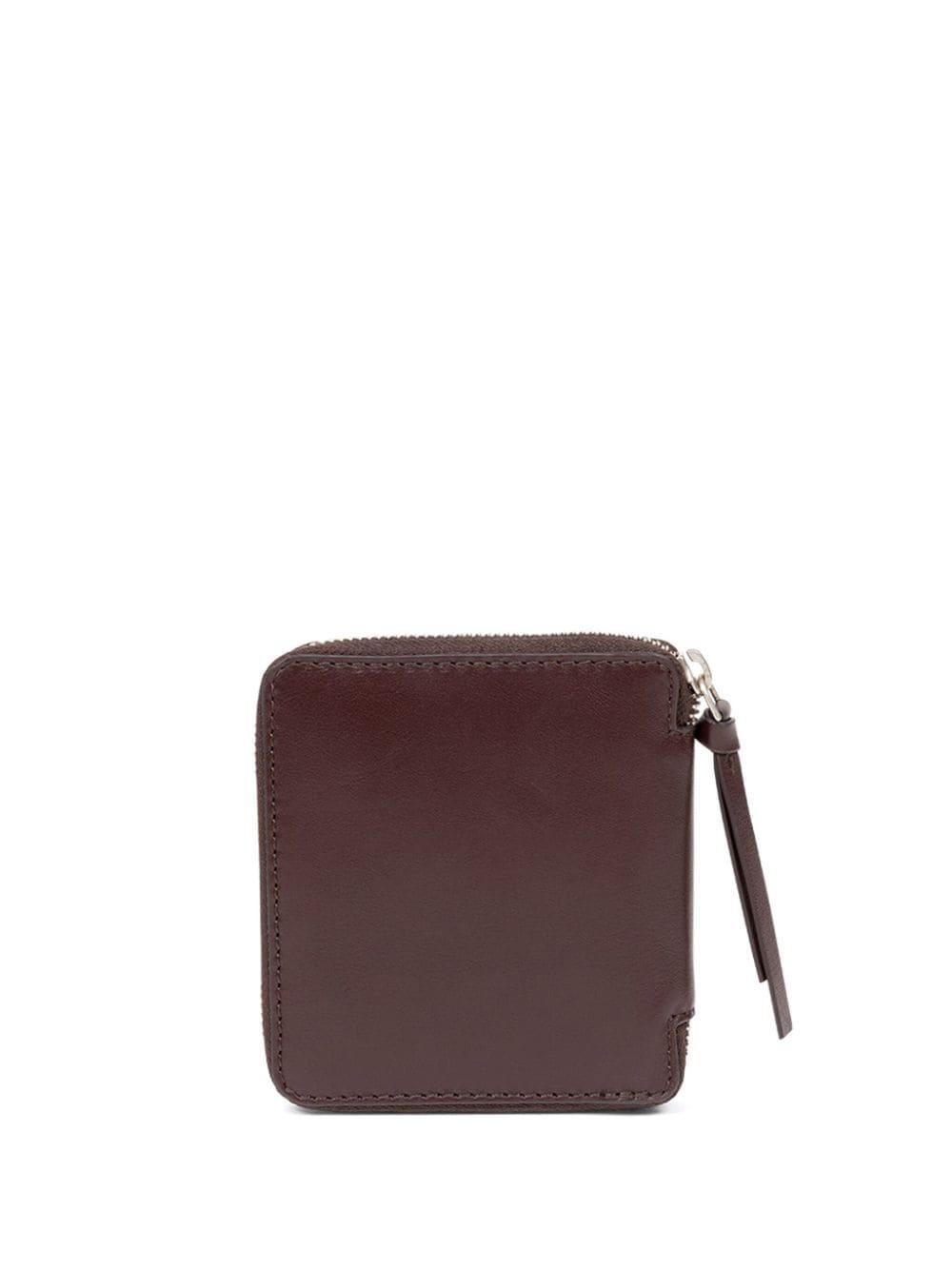 DRIES VAN NOTEN Square Zip Leather Wallet In Red Product Image