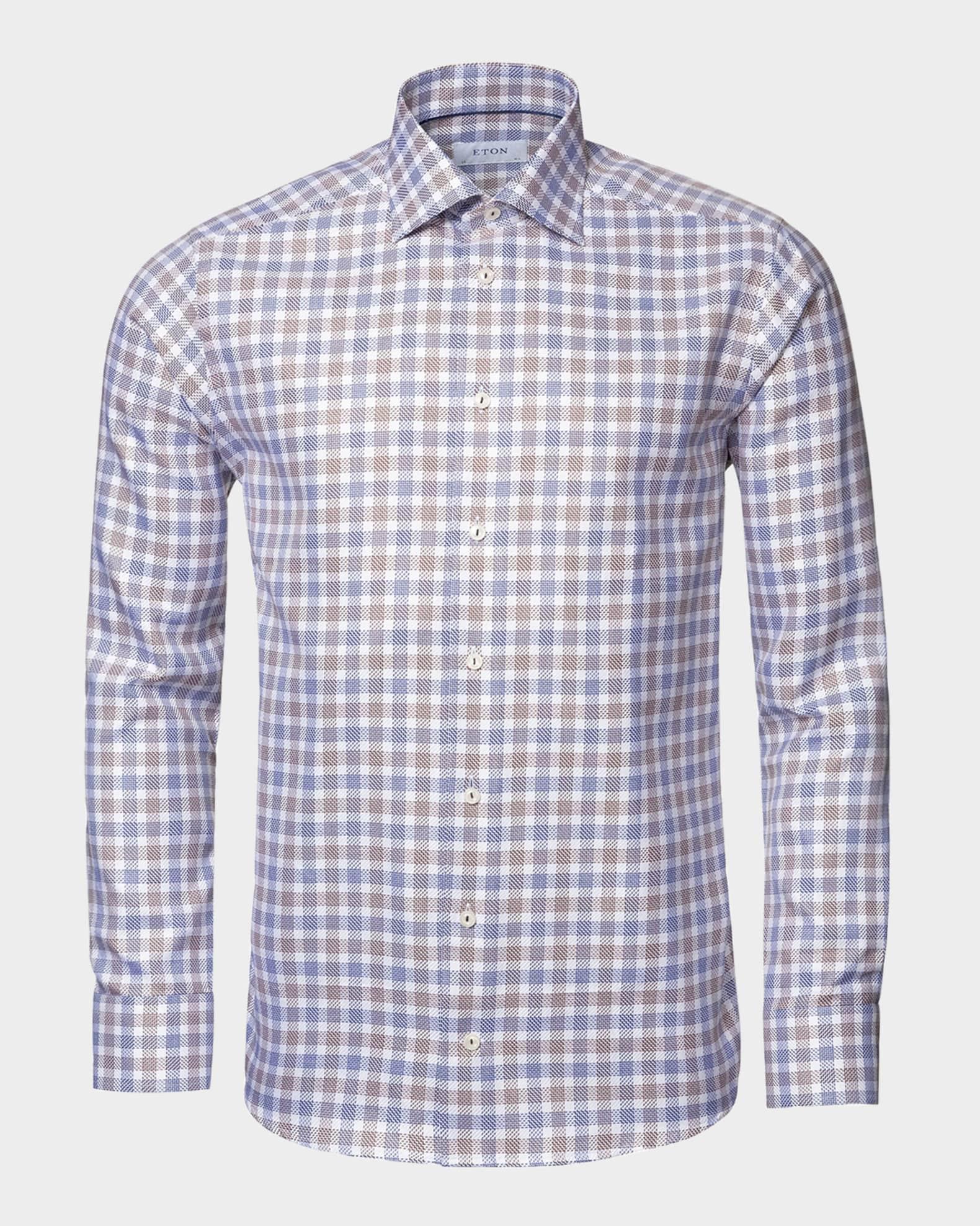 Mens Classic-Fit King Twill Check Button-Front Shirt Product Image