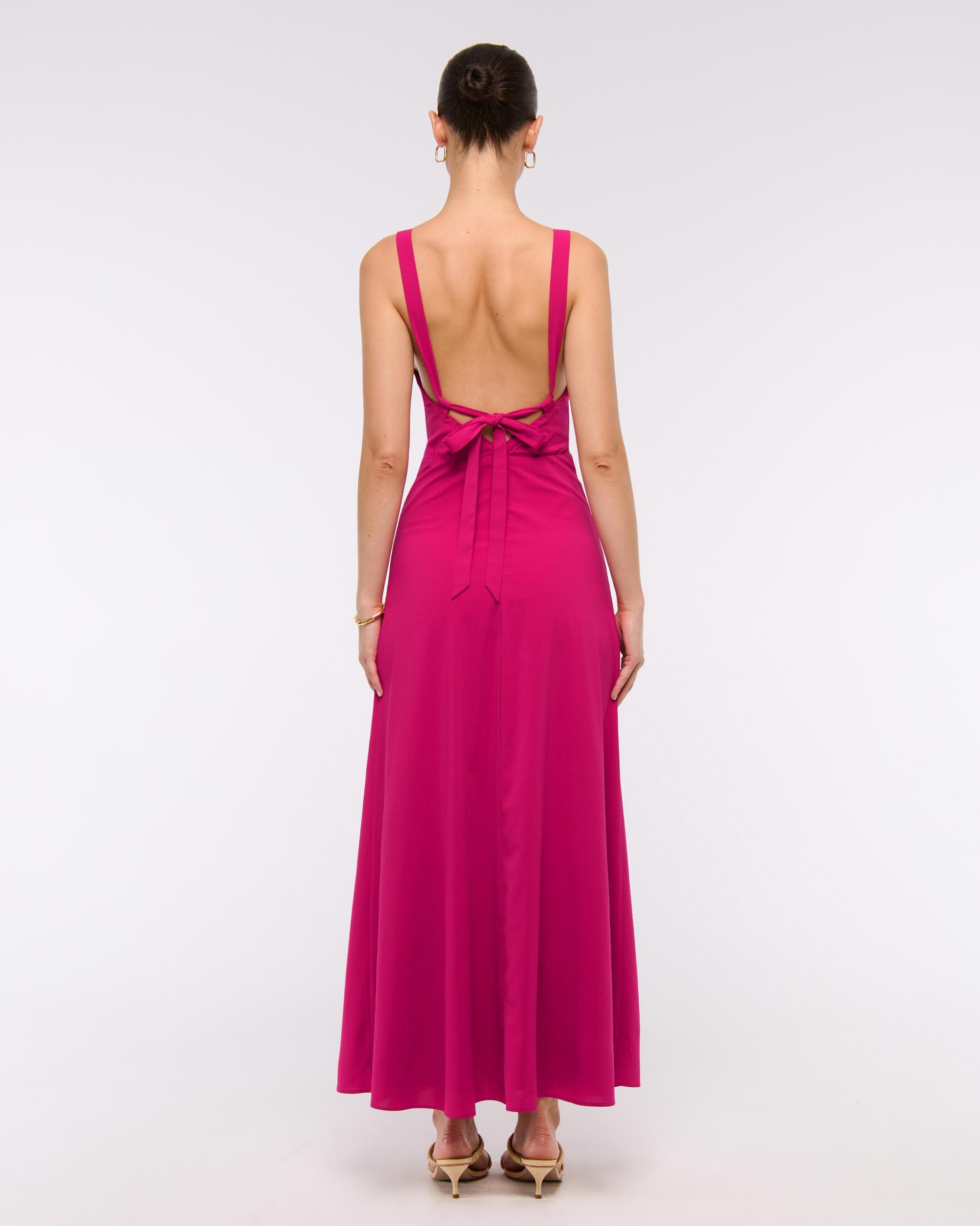 Dipped-Waist Hardware Maxi Dress Product Image