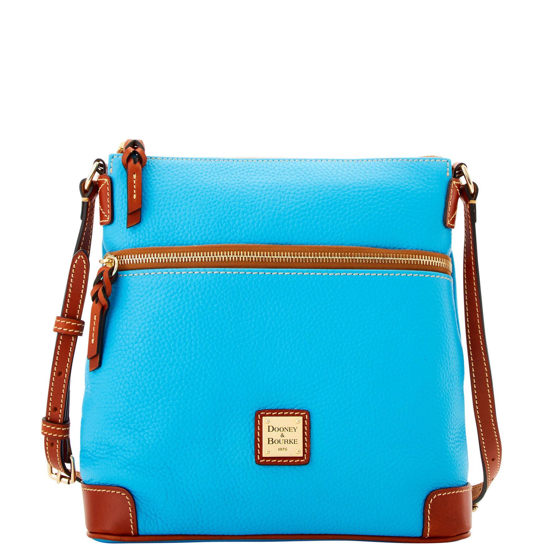 Dooney & Bourke Womens Pebble Grain Crossbody Leather Shoulder Bag in Sky Blue Product Image