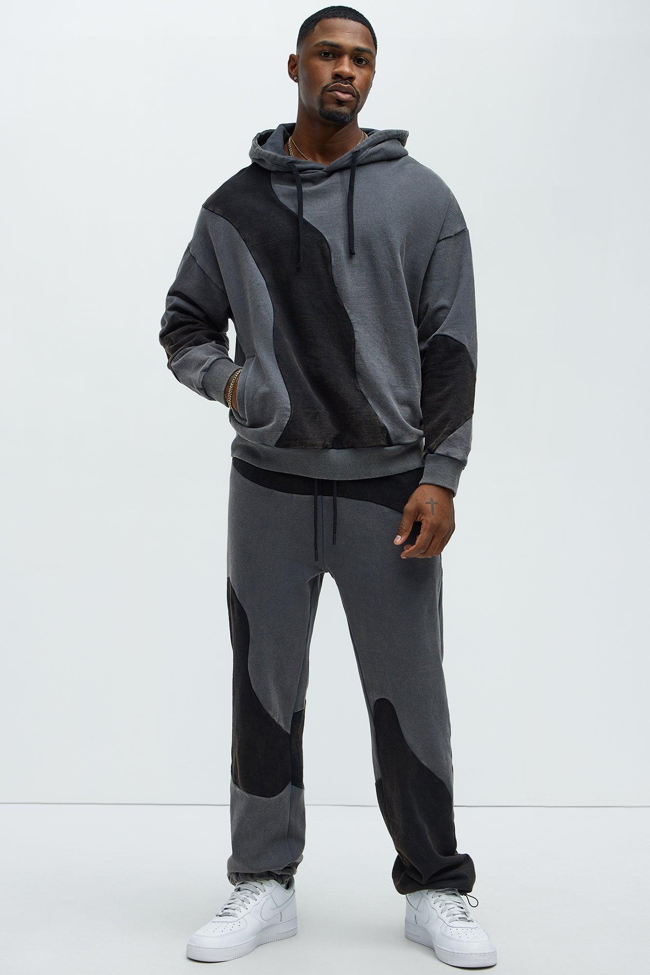 Washed Abstract Hoodie - Black Product Image