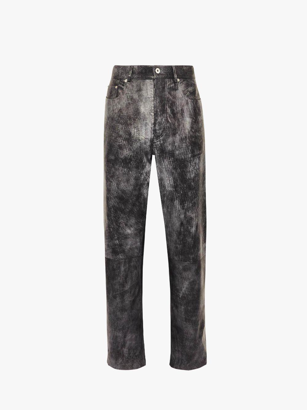 STRAIGHT LEG LEATHER TROUSERS in grey | JW Anderson US  Product Image