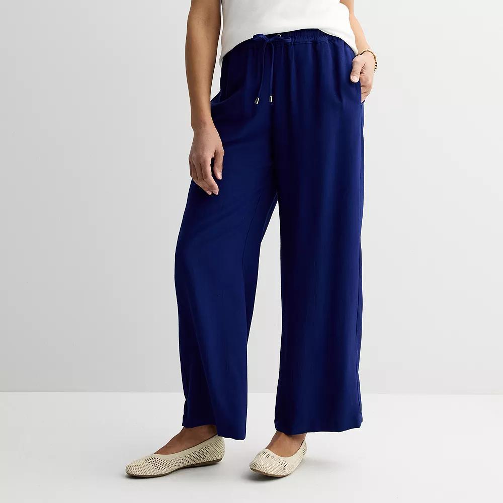 Women's Croft & Barrow® Relaxed Fit Pull-On Pants, Size: XS, Felix Blue Product Image