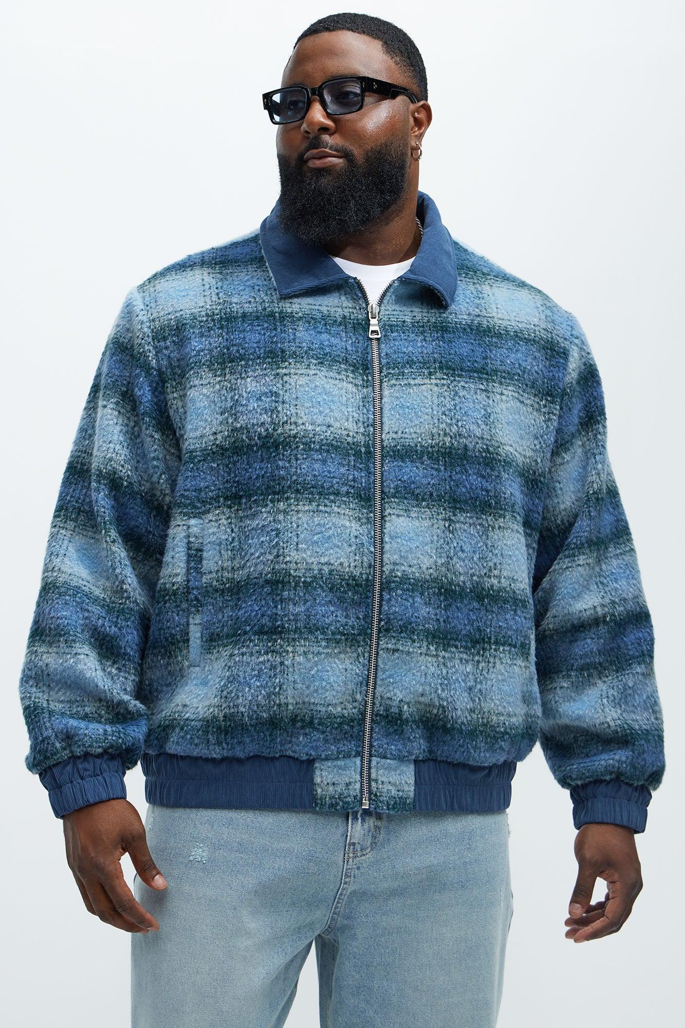 A Trip Outside Mohair Jacket - Blue Product Image